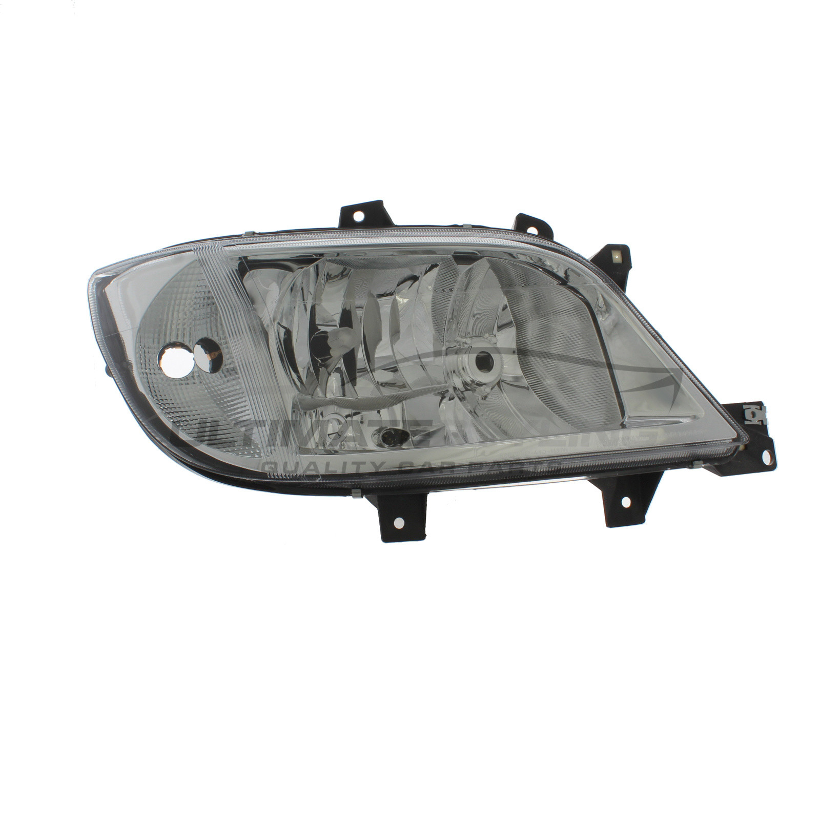 Mercedes Benz Sprinter 2003-2006 Halogen, Electric Without Motor, Chrome Headlight / Headlamp (Excludes Fog Lamp) Drivers Side (RH)