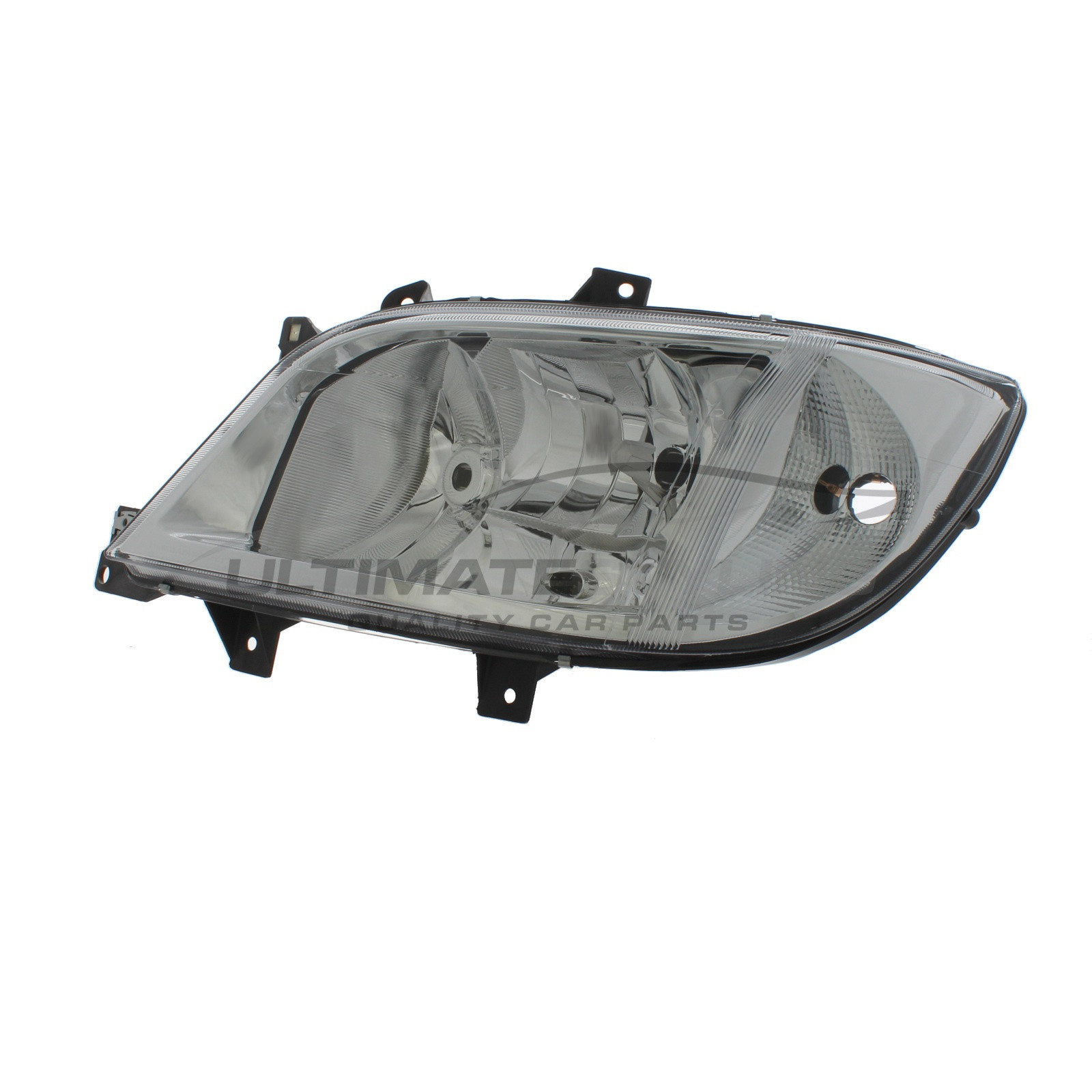 Mercedes Benz Sprinter 2003-2006 Halogen, Electric Without Motor, Chrome Headlight / Headlamp (Excludes Fog Lamp) Passengers Side (LH)