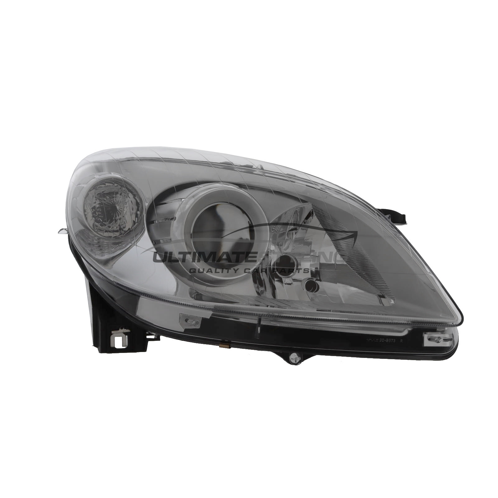 Mercedes Benz B Class 2005-2012 Halogen, Electric Without Motor, Chrome Headlight / Headlamp Drivers Side (RH)