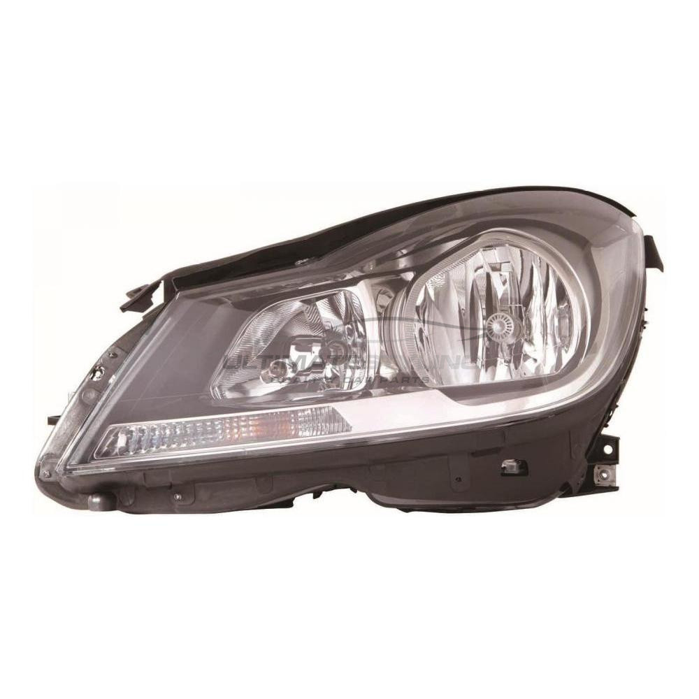 Mercedes Benz C Class Headlight / Headlamp - Passenger Side (LH) - Halogen