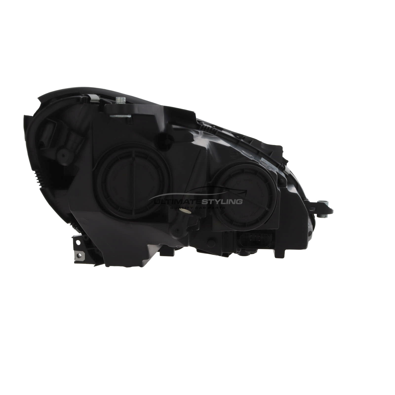 Mercedes Benz C Class W204 Saloon 2011-2015 / S204 Estate 2011-2015 / C204 Coupe 2011-2016 Headlight / Headlamp - Halogen - Electric Motor Included - Dark Grey Inner - Passengers Side Nearside Left