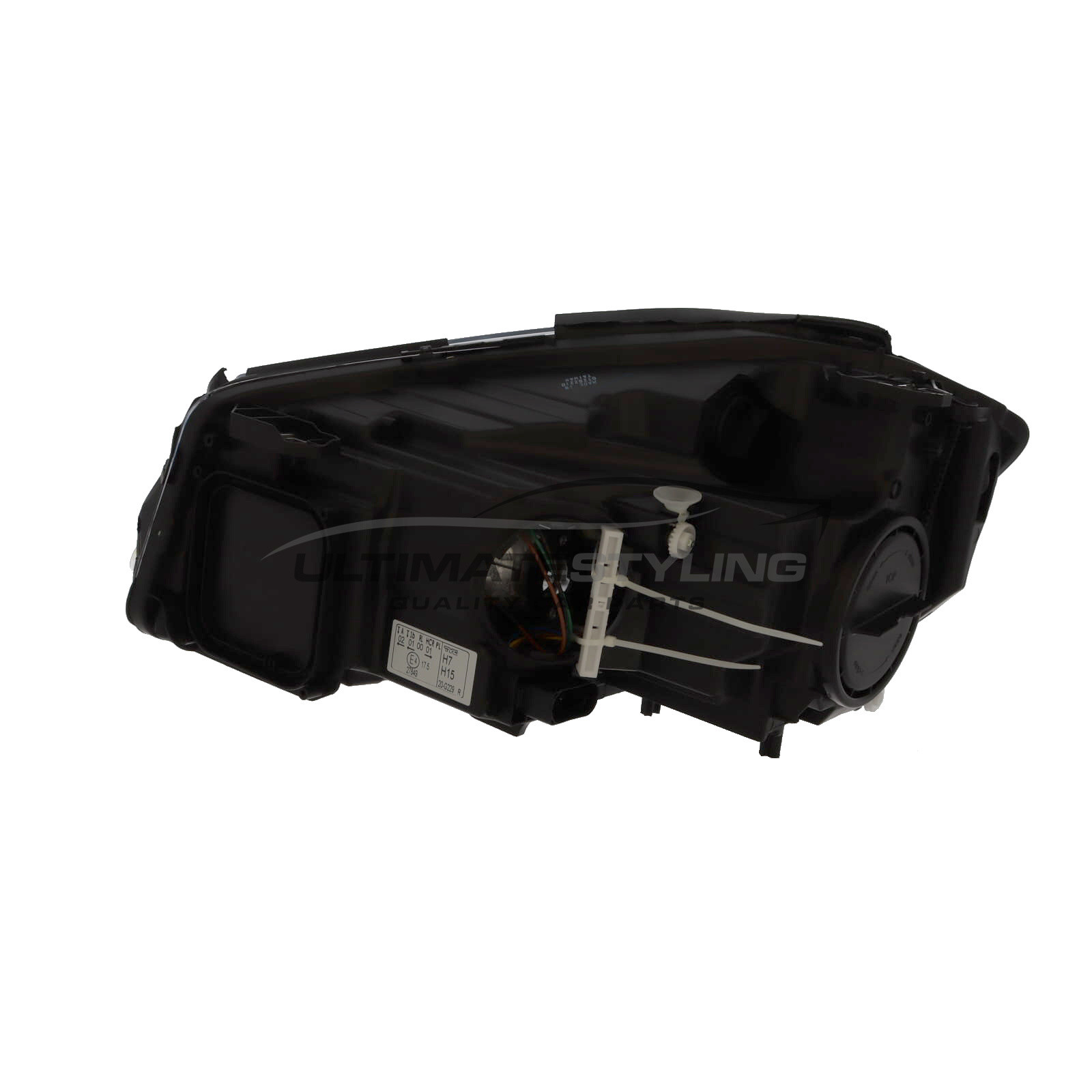 Mercedes Benz A Class 2012-2018 Halogen, Electric With Motor, Chrome Headlight / Headlamp with Black Surround Drivers Side (RH)