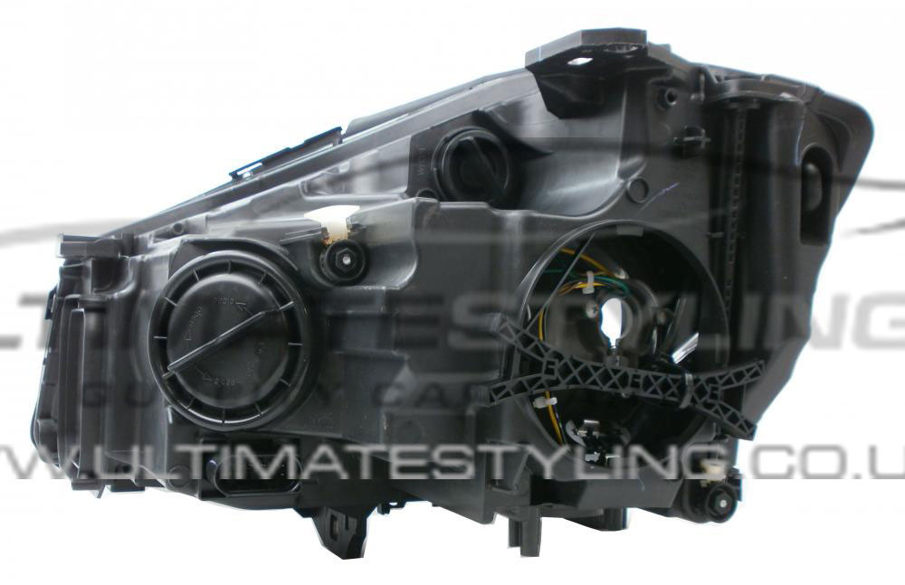 Mercedes Benz A Class 2012-2018 Halogen, Electric With Motor, Chrome Headlight / Headlamp with Black Surround Drivers Side (RH)