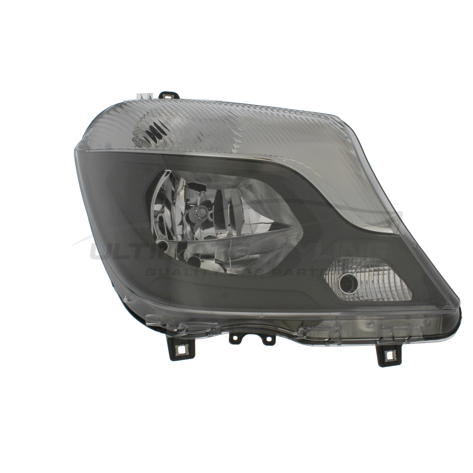 Mercedes Benz Sprinter 2013-2018 Halogen, Electric With Motor, Black Headlight / Headlamp Drivers Side (RH)