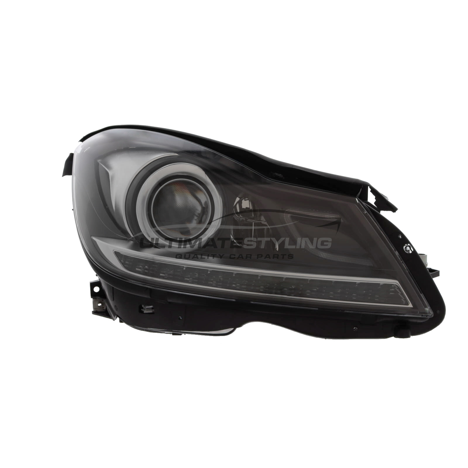 Mercedes Benz C Class Headlight / Headlamp - Drivers Side (RH) - Bi-Xenon With LED Indicator
