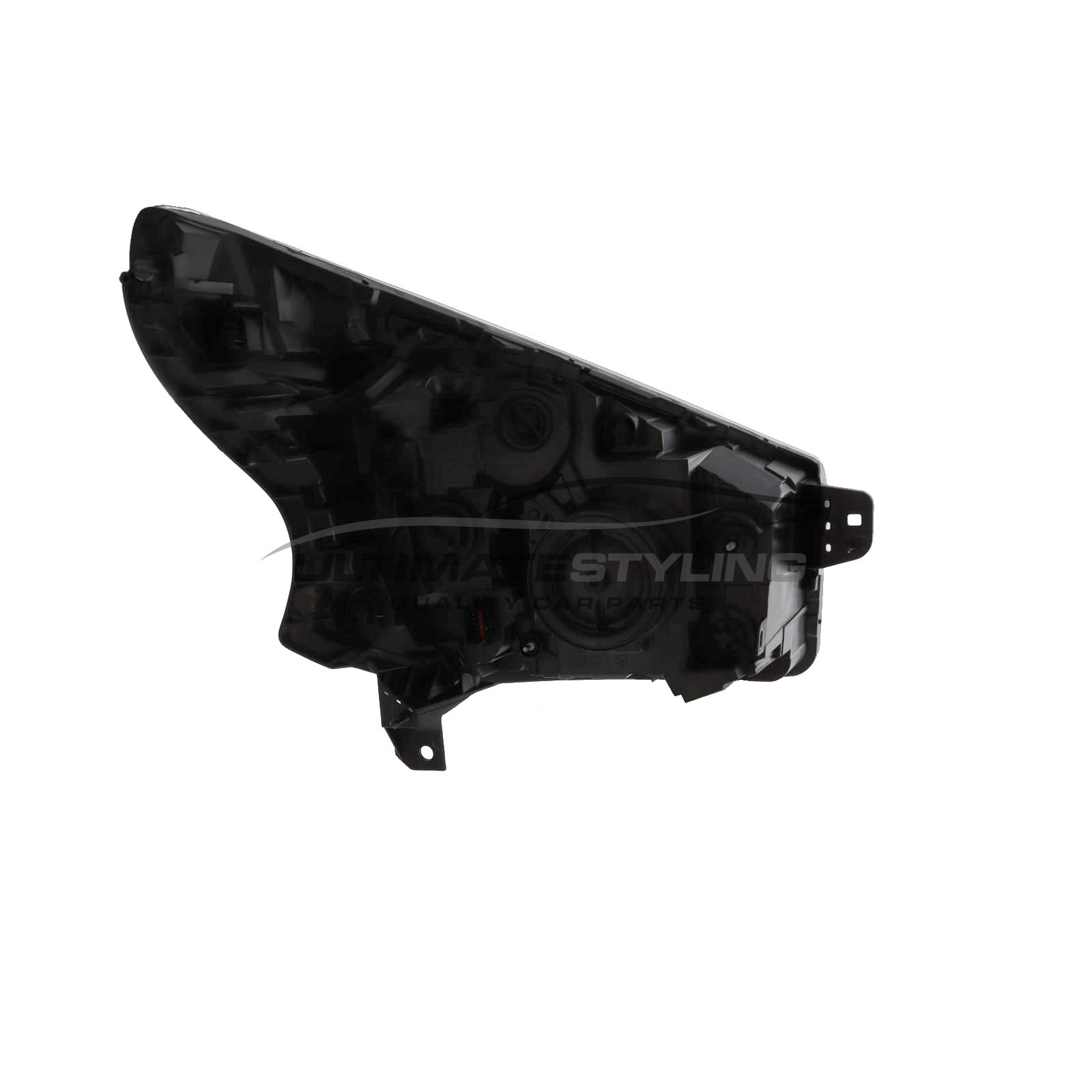 Fiat Talento 2016->, Nissan NV300 2014->, Renault Trafic 2014-> Halogen, Electric Without Motor, Chrome Headlight / Headlamp with Black Surround Passengers Side (LH)