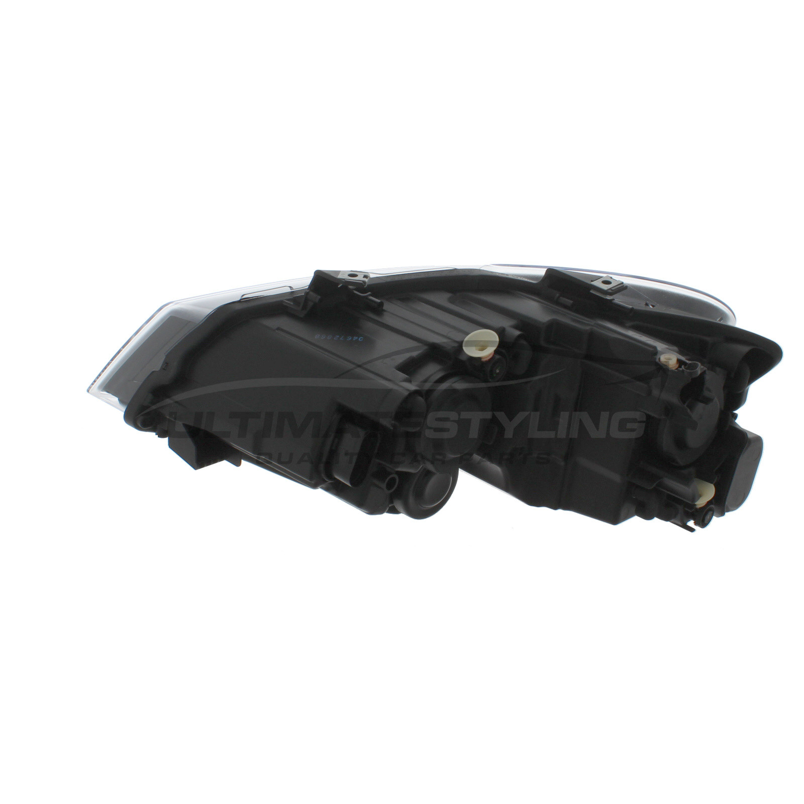 VW Polo 2014-2018 Halogen, Electric With Motor, Black Headlight / Headlamp Drivers Side (RH)