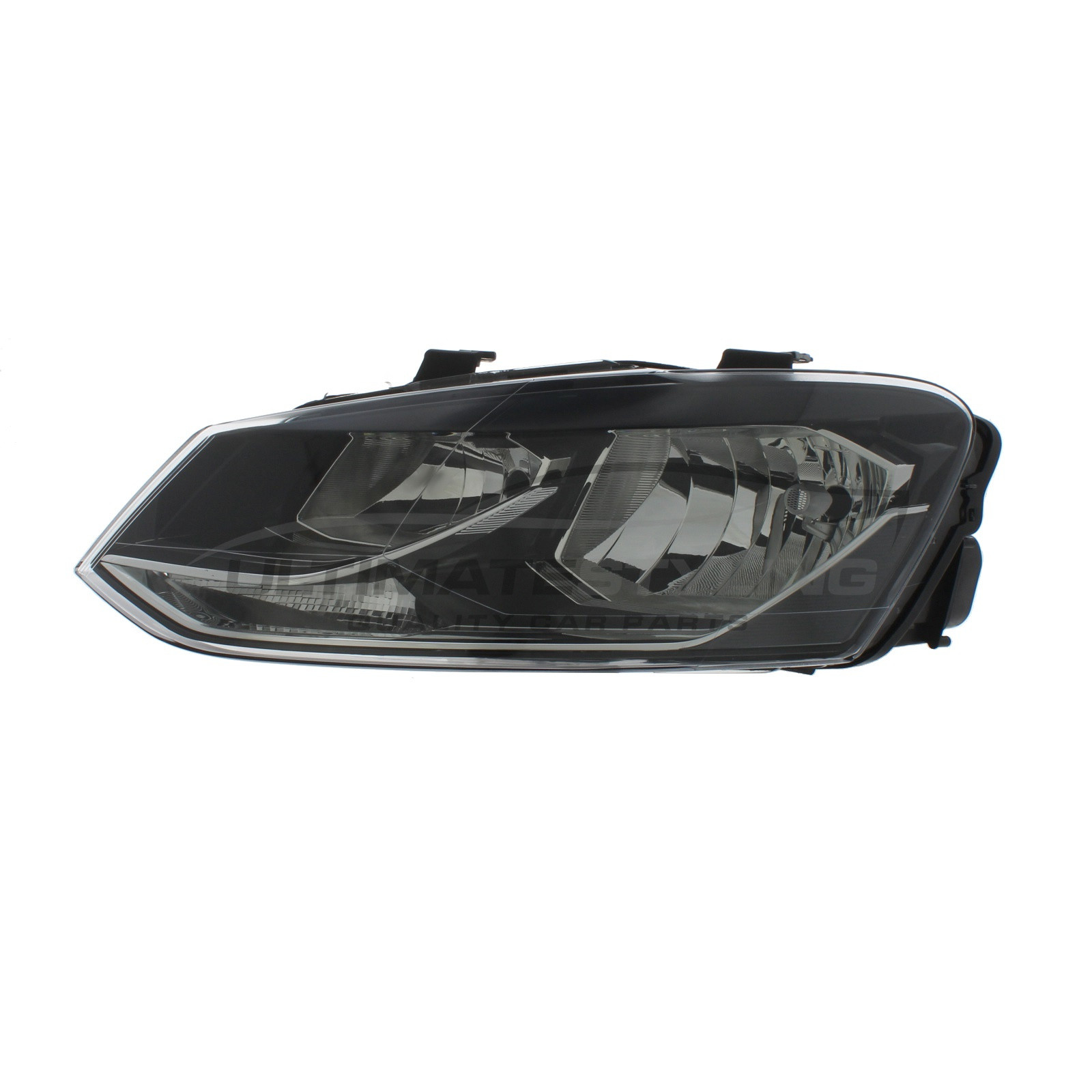 VW Polo 2014-2018 Halogen, Electric With Motor, Black Headlight / Headlamp Passengers Side (LH)