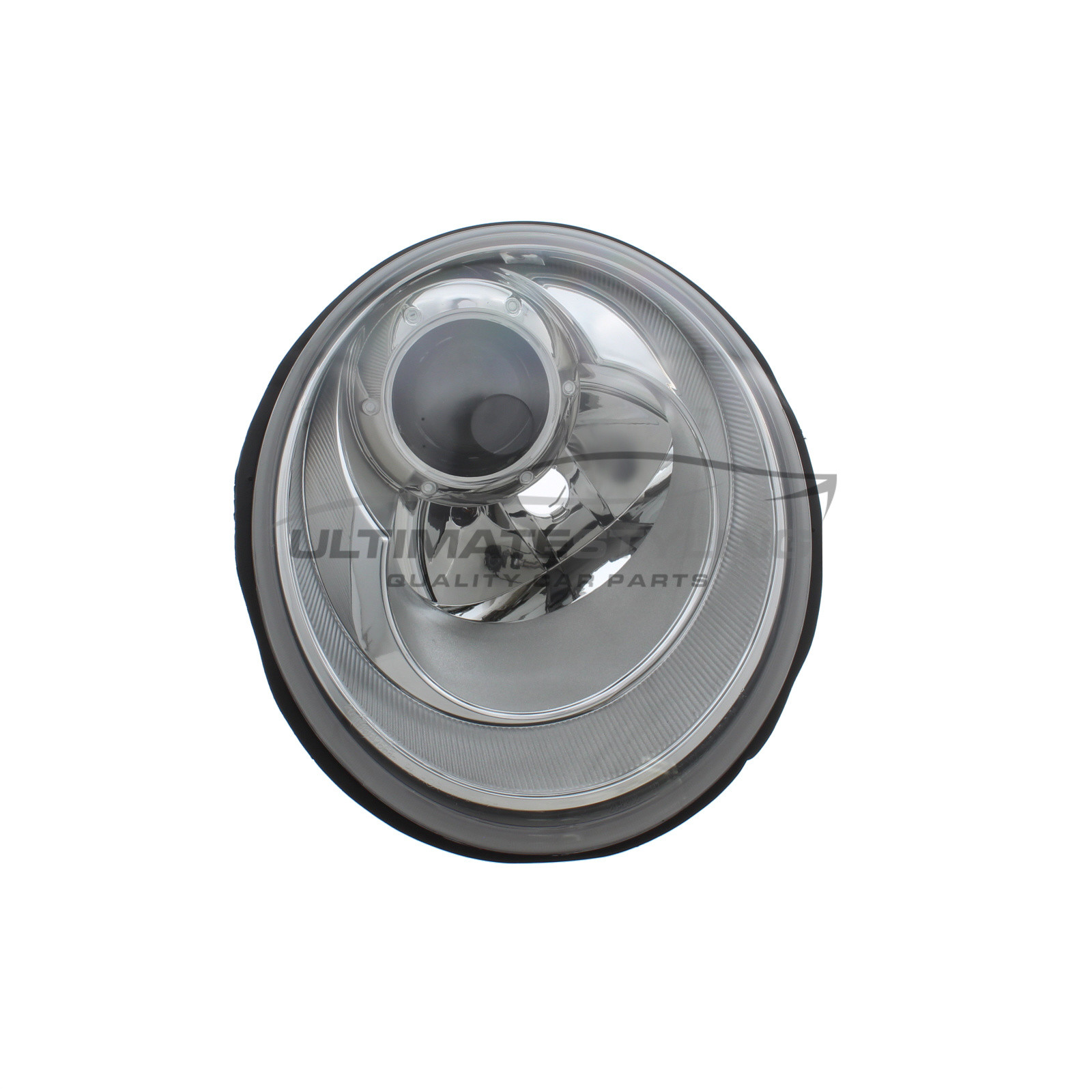 VW Beetle 2006-2011 Halogen, Electric With Motor, Chrome Headlight / Headlamp Passengers Side (LH)