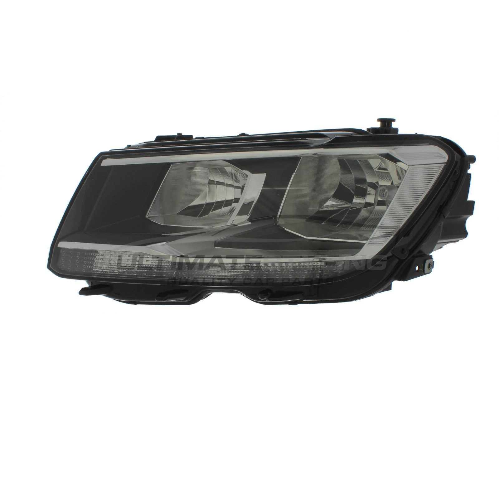 VW Tiguan 2016-2021 Halogen, Electric With Motor, Black Headlight / Headlamp Passengers Side (LH)