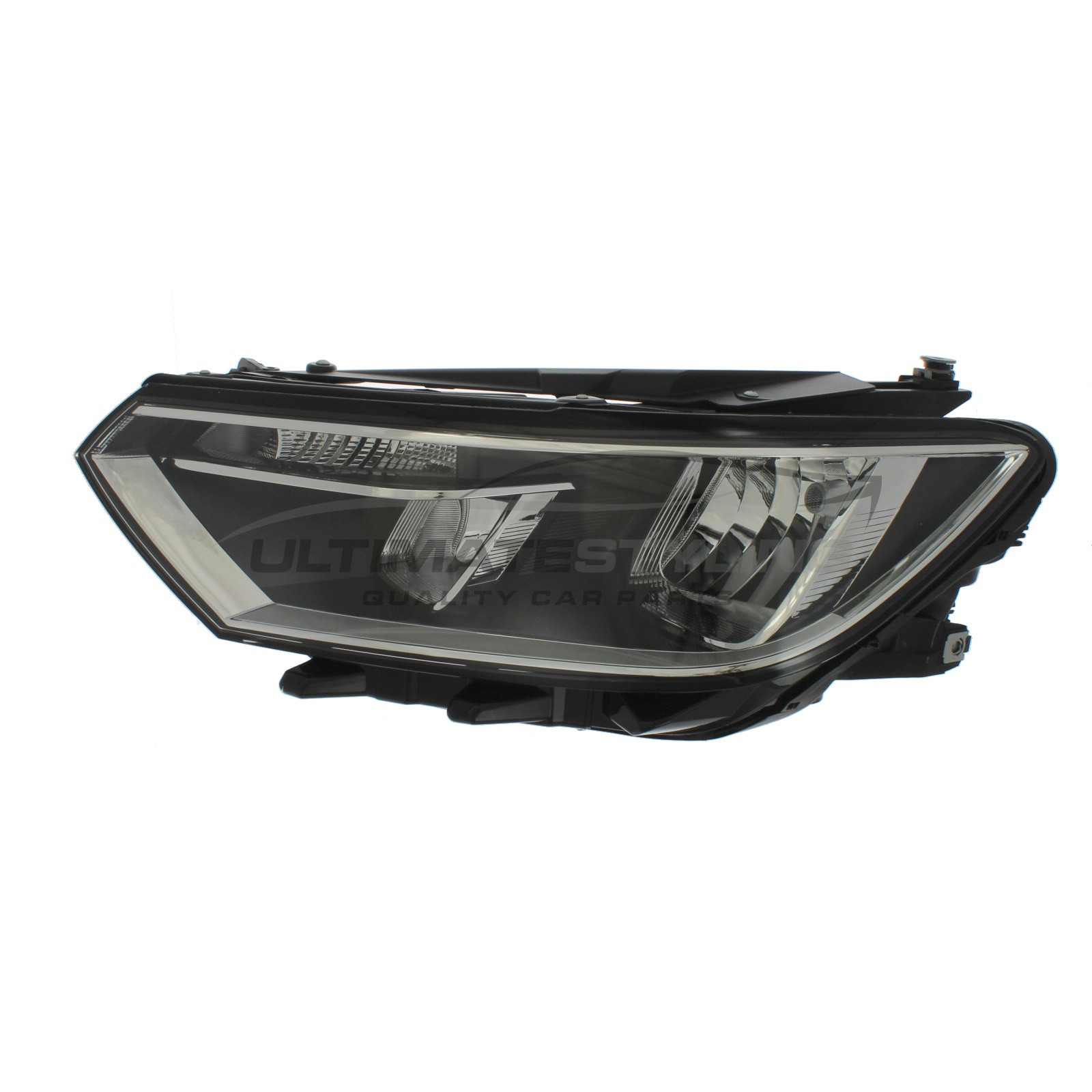 VW Passat 2014-2019 Halogen, Electric With Motor, Black Headlight / Headlamp Passengers Side (LH)