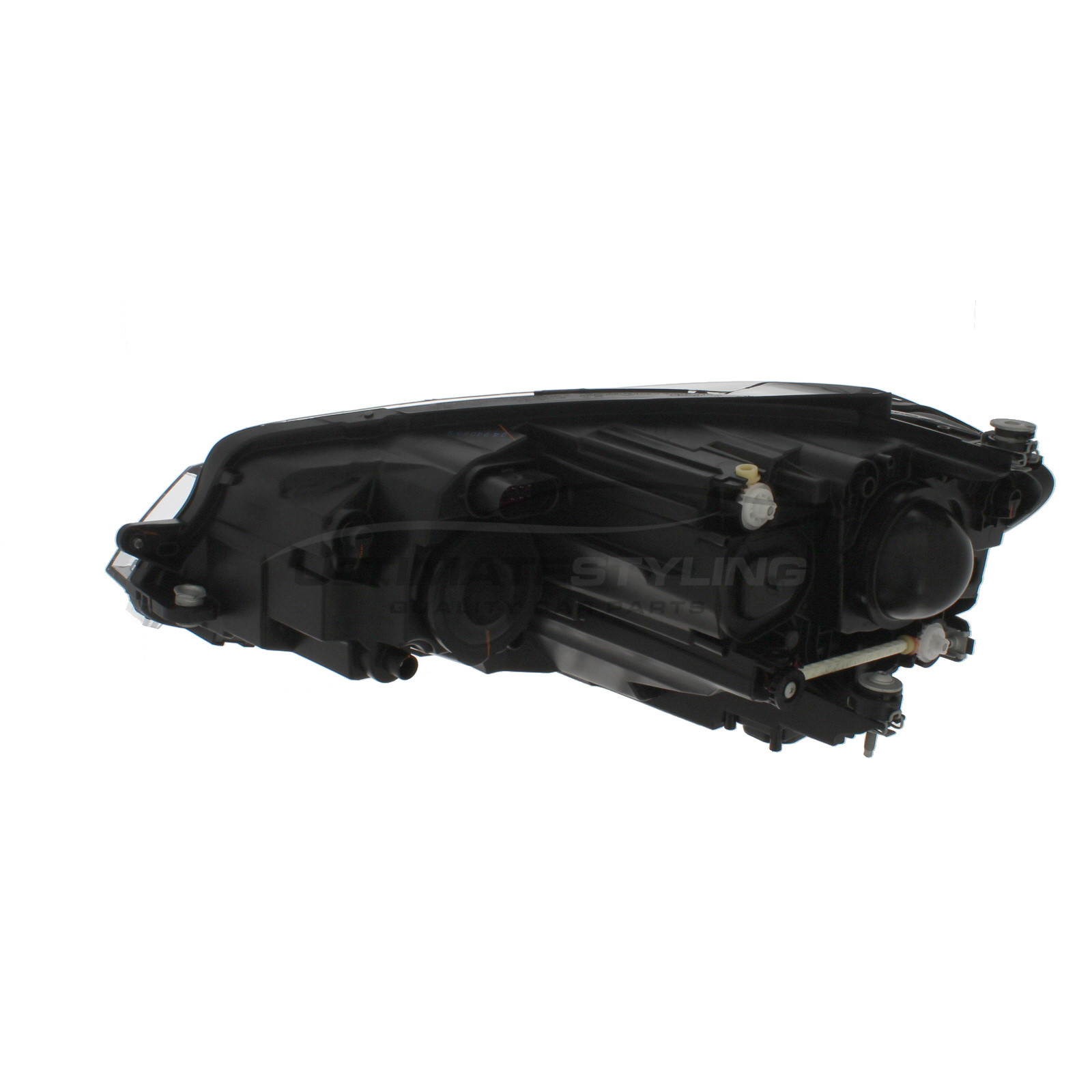 VW Golf 2017-2020 Halogen With LED Daytime Running Lamp, Electric With Motor, Black Headlight / Headlamp Drivers Side (RH)