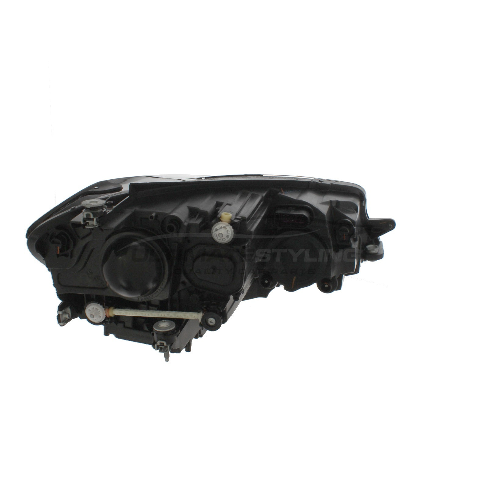 VW Golf 2017-2020 Halogen With LED Daytime Running Lamp, Electric With Motor, Black Headlight / Headlamp Passengers Side (LH)