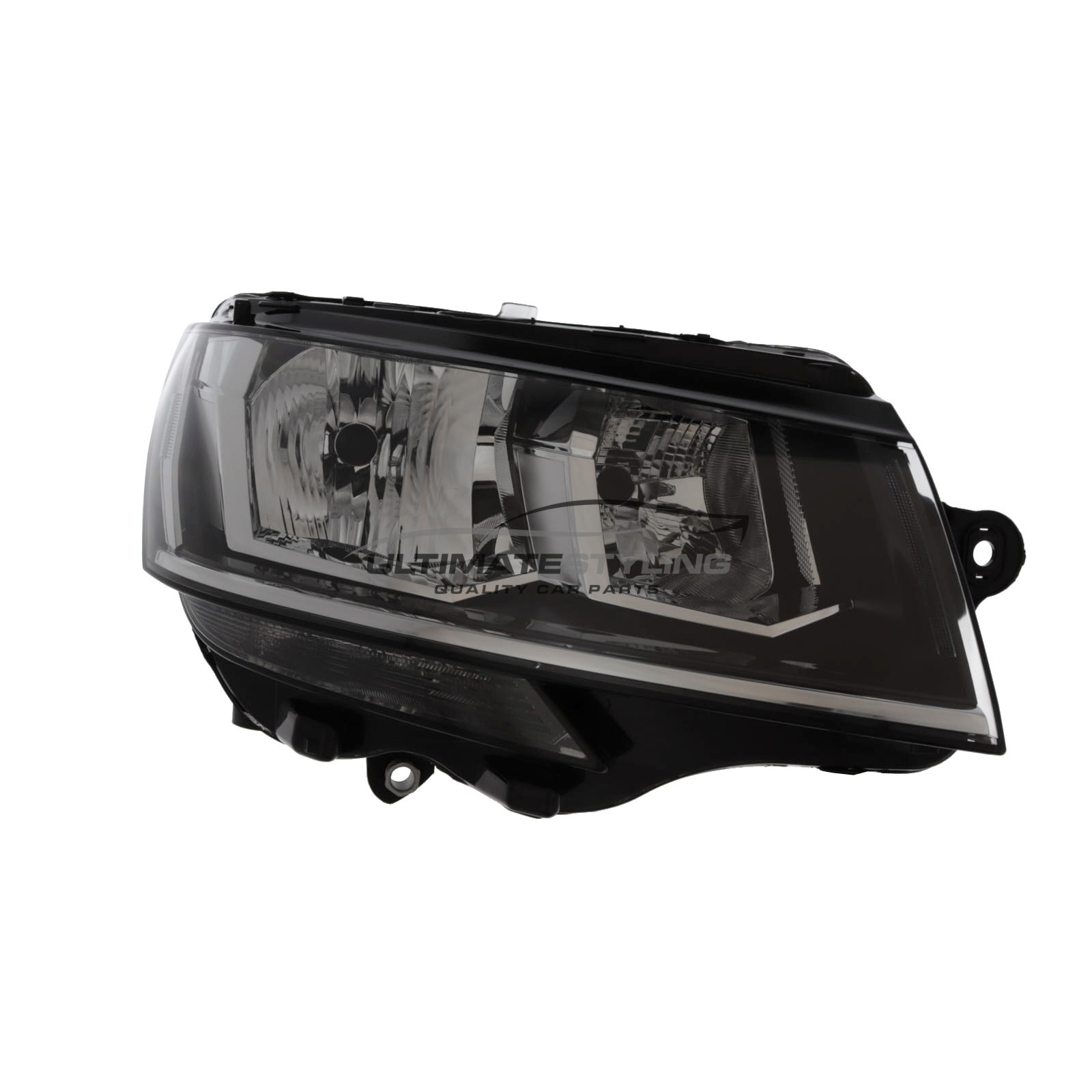 VW Caravelle T6.1 2019-2022 / Transporter T6.1 2019-2023 - Twin Reflector Type Headlight / Headlamp - Black Inner - Drivers Side Right Hand