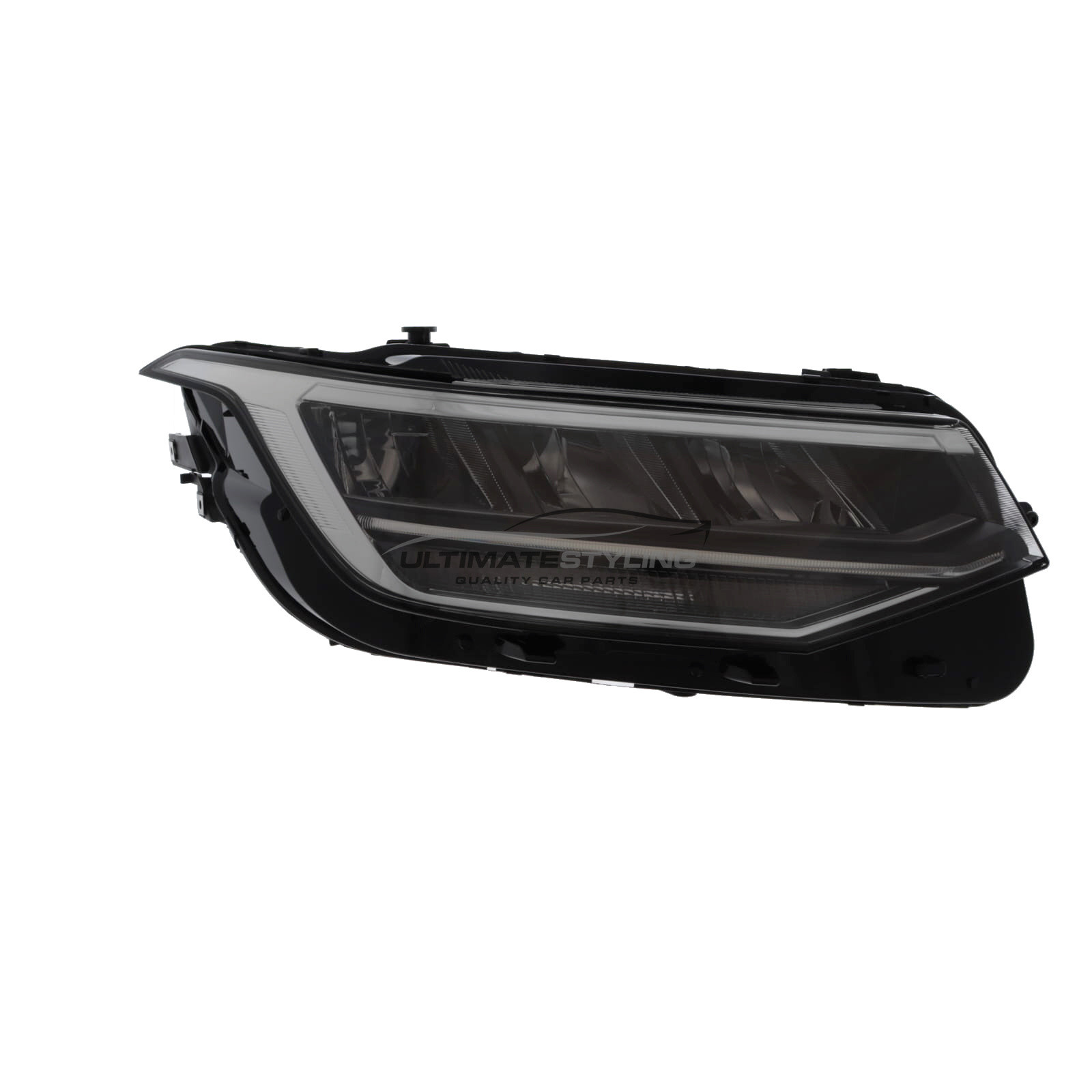VW Tiguan 2020-2025 - Full LED Type Headlight / Headlamp - Black Inner - With LED Daytime Running Lamp - Electric Load Level Motor - Drivers Side Right Hand