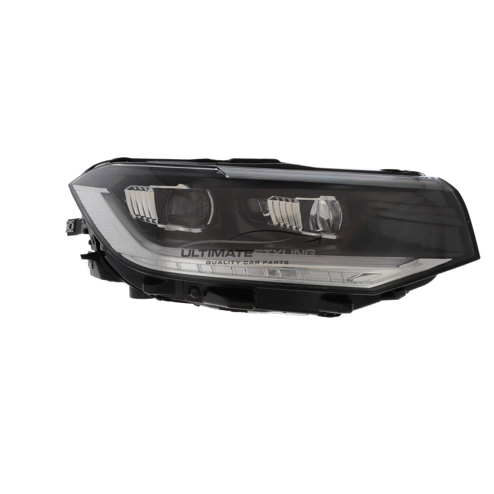 VW T-Cross 2019-2024 - Headlight / Headlamp - Full LED Type - Black Inner - Includes LED Daytime Running Light - Includes Motor - Drivers Side Right Hand