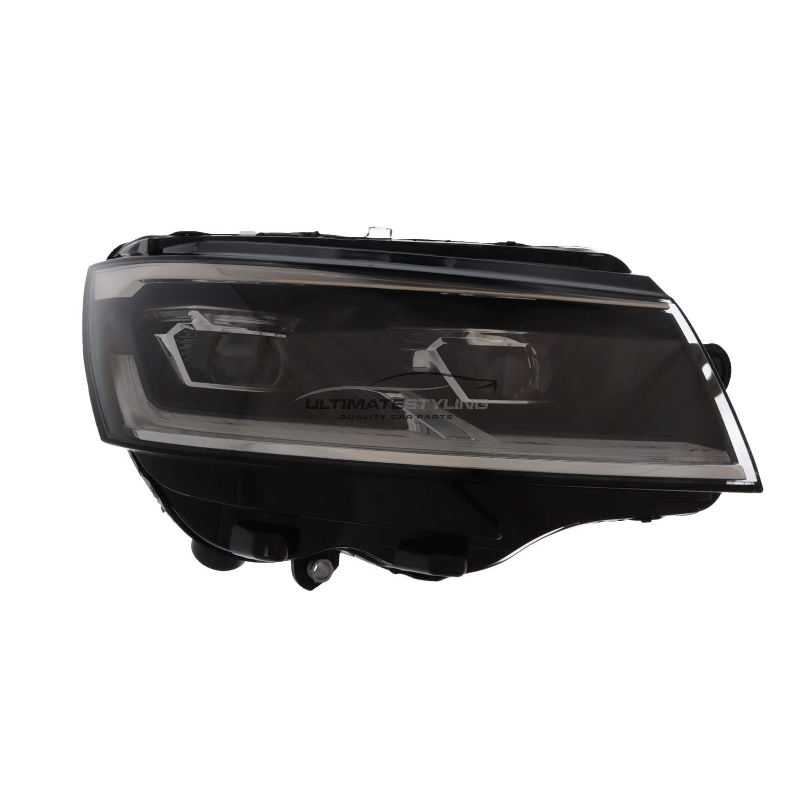 VW Transporter T6.1 2019-2023 - Full LED Headlight / Headlamp - LED Daytime Running Lamp - Black Inner - Electric Load Level Motor - Drivers Side Right Hand