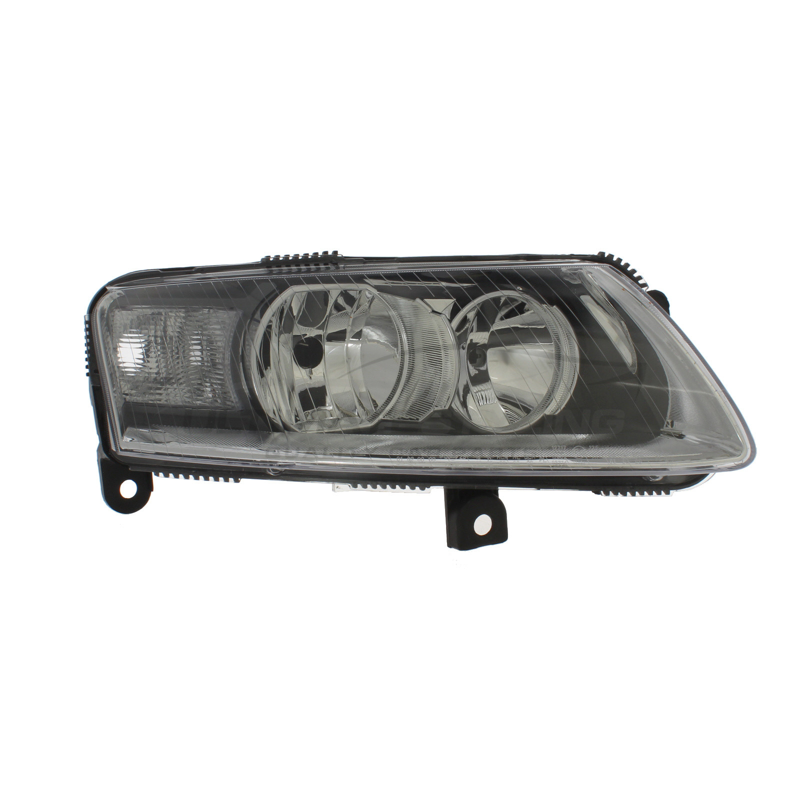 Audi A6 2004-2008, Allroad 2006-2009 Halogen, Electric Without Motor, Chrome Headlight / Headlamp Drivers Side (RH)