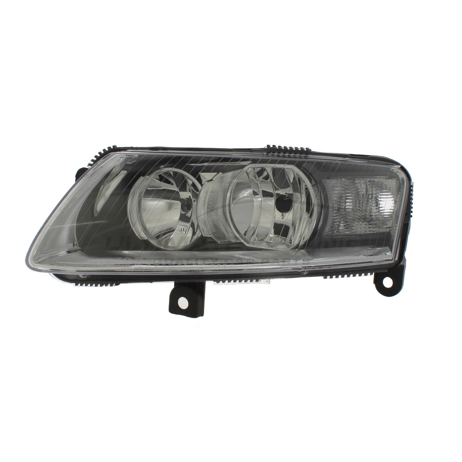 Audi A6 2004-2008, Allroad 2006-2009 Halogen, Electric Without Motor, Chrome Headlight / Headlamp Passengers Side (LH)