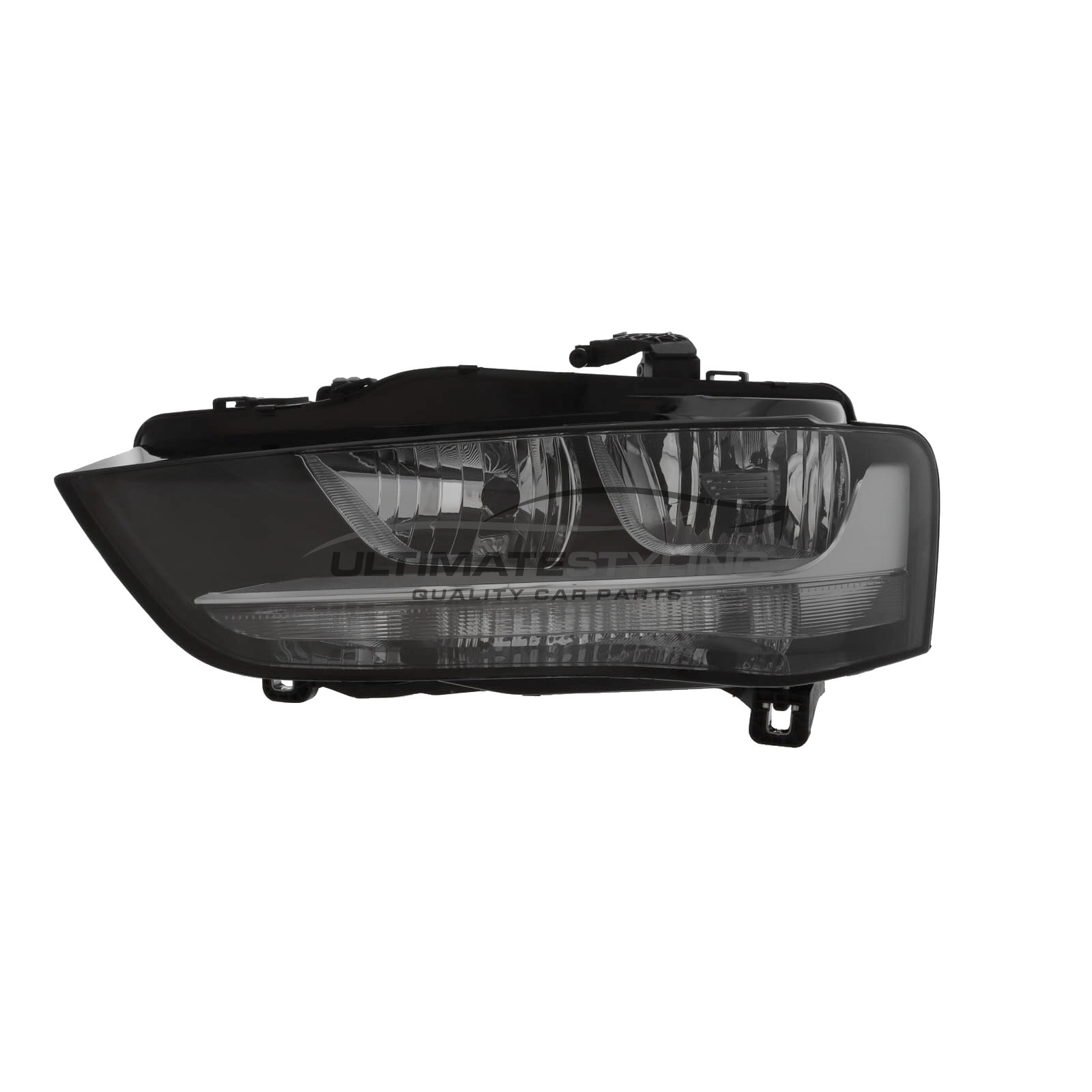 Audi A4 2011-2016 Halogen, Electric With Motor, Black Headlight / Headlamp Passengers Side (LH)