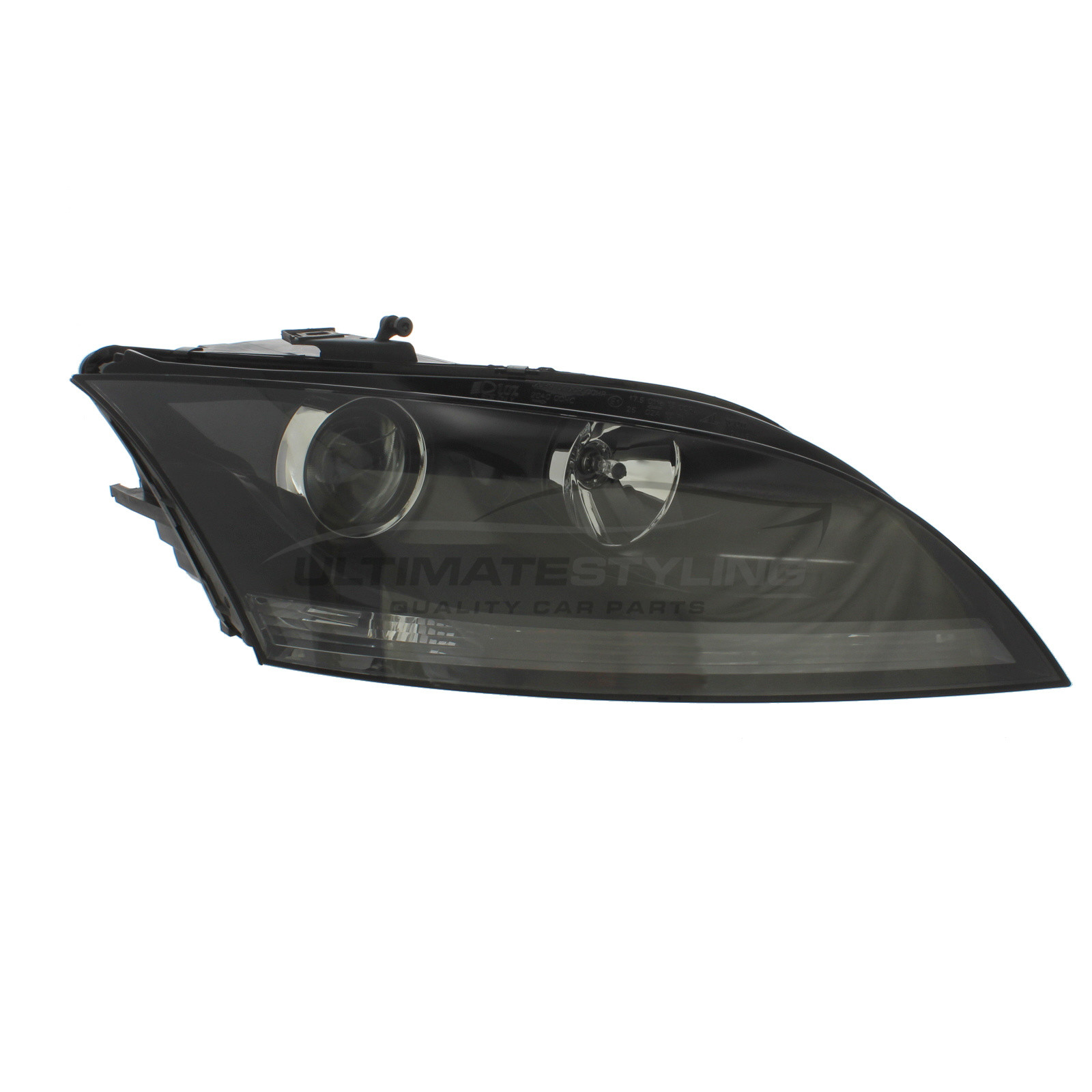 Audi TT 2006-2011 Halogen, Electric With Motor, Black Headlight / Headlamp Drivers Side (RH)- Magneti Marelli (OEM)