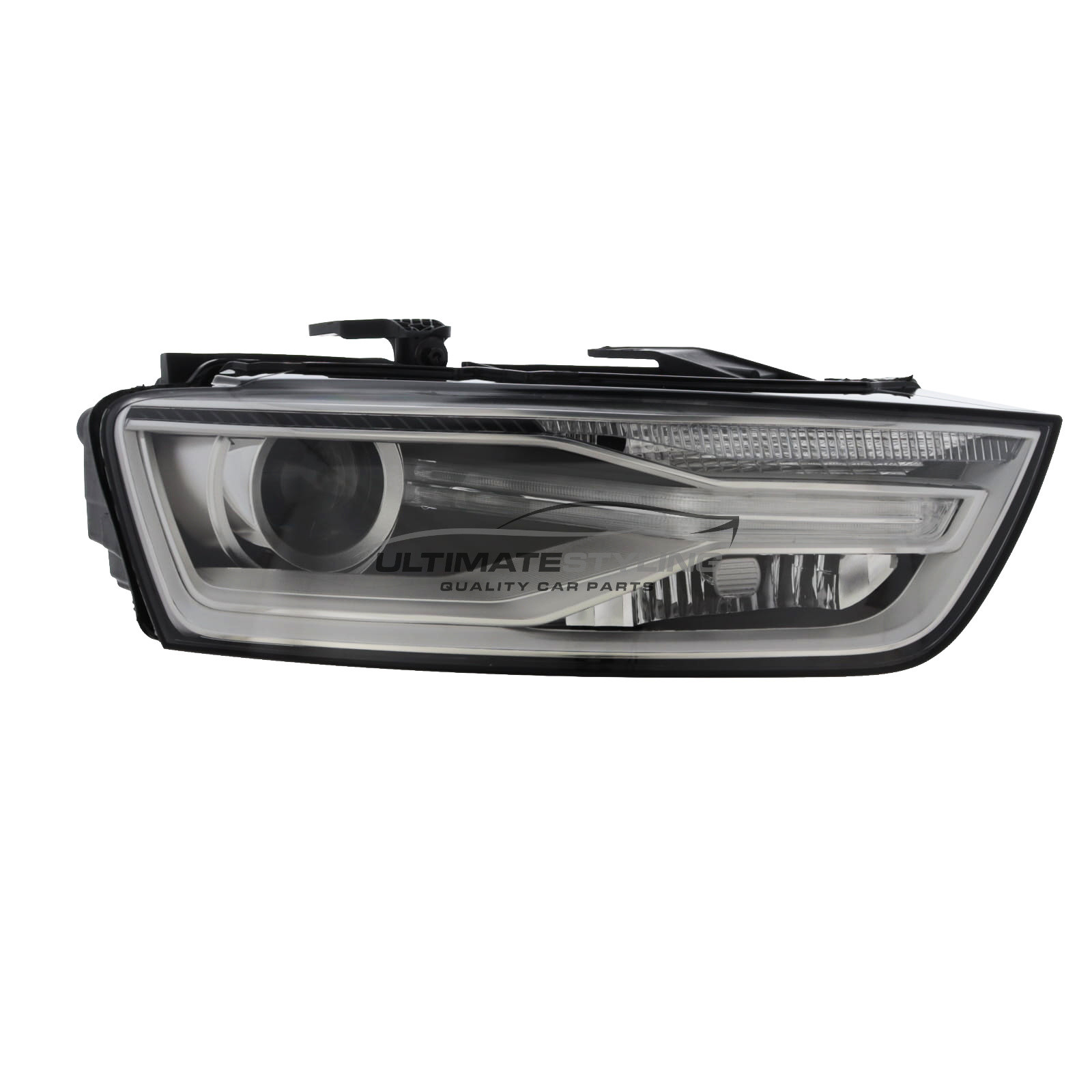 Audi Q3 2015-2019 / RSQ3 2015-2017 Headlight / Headlamp - Xenon - Projector Type - LED Daytime Running Lamp - Electric Motor Included - Chrome Inner - Drivers Side Offside Right Hand