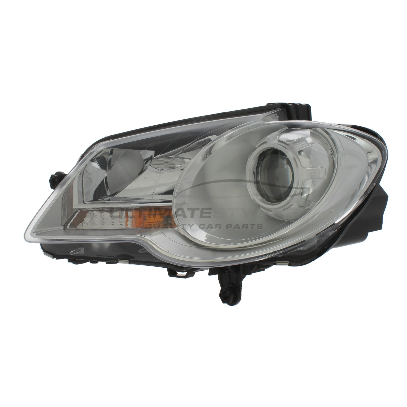 VW Touran 2006-2010 Halogen, Electric With Motor, Chrome Headlight / Headlamp Passengers Side (LH)