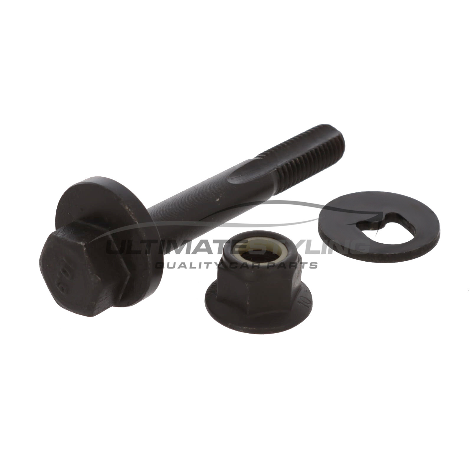 Ford C-Max 2007-2011 / Focus 1998-2012 / C-Max 2003-2007 , Mazda 3 Hatchback 2004-2014 / Mazda 3 Saloon 2004-2011 , Volvo C70 2006-2014 / V40 2004-2013 / V50 2004-2013 - Rear Lower Control Arm Camber Bolt & Washer Fitting Kit - Universal - Left Or Right