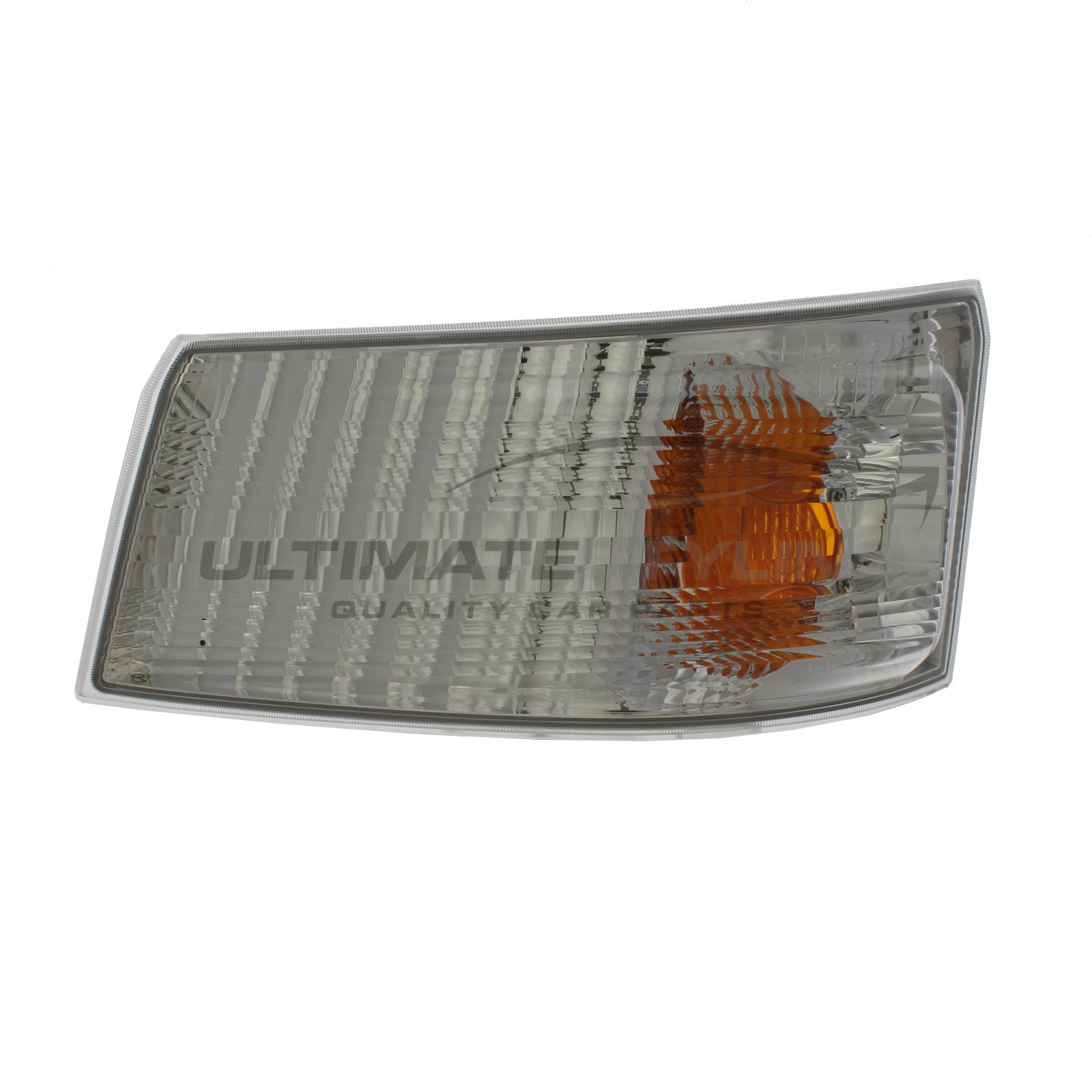 Mitsubishi Canter 2012-> Front Indicator Light - Clear Lens -Includes Round Amber Insert - Passenger Side Left Hand