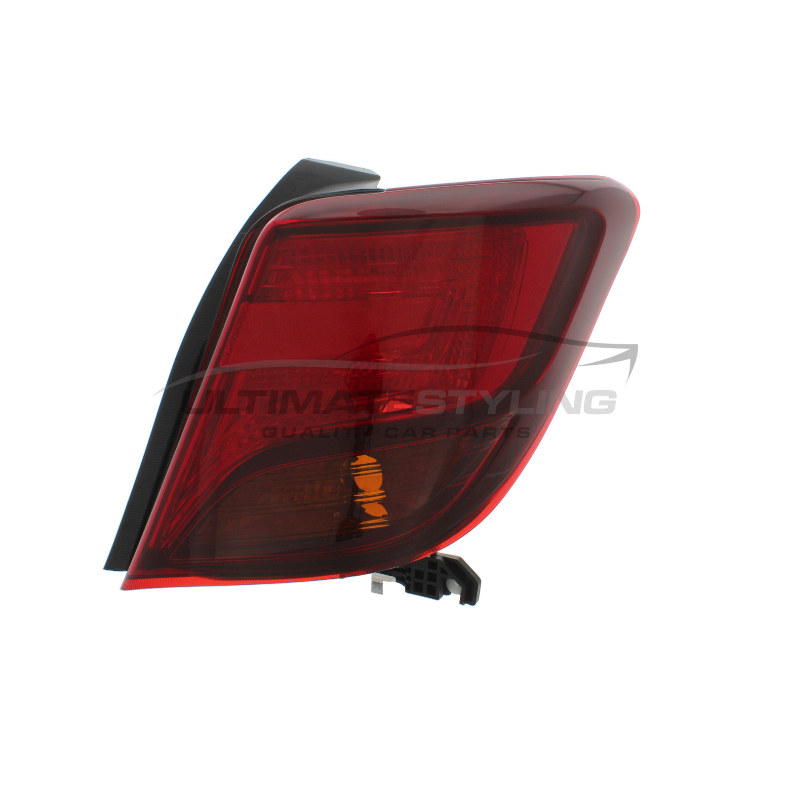 Toyota Yaris 2014-2017 Non-LED with Smoked Amber Indicator Rear Light / Tail Light Excluding Bulb Holder Drivers Side (RH)