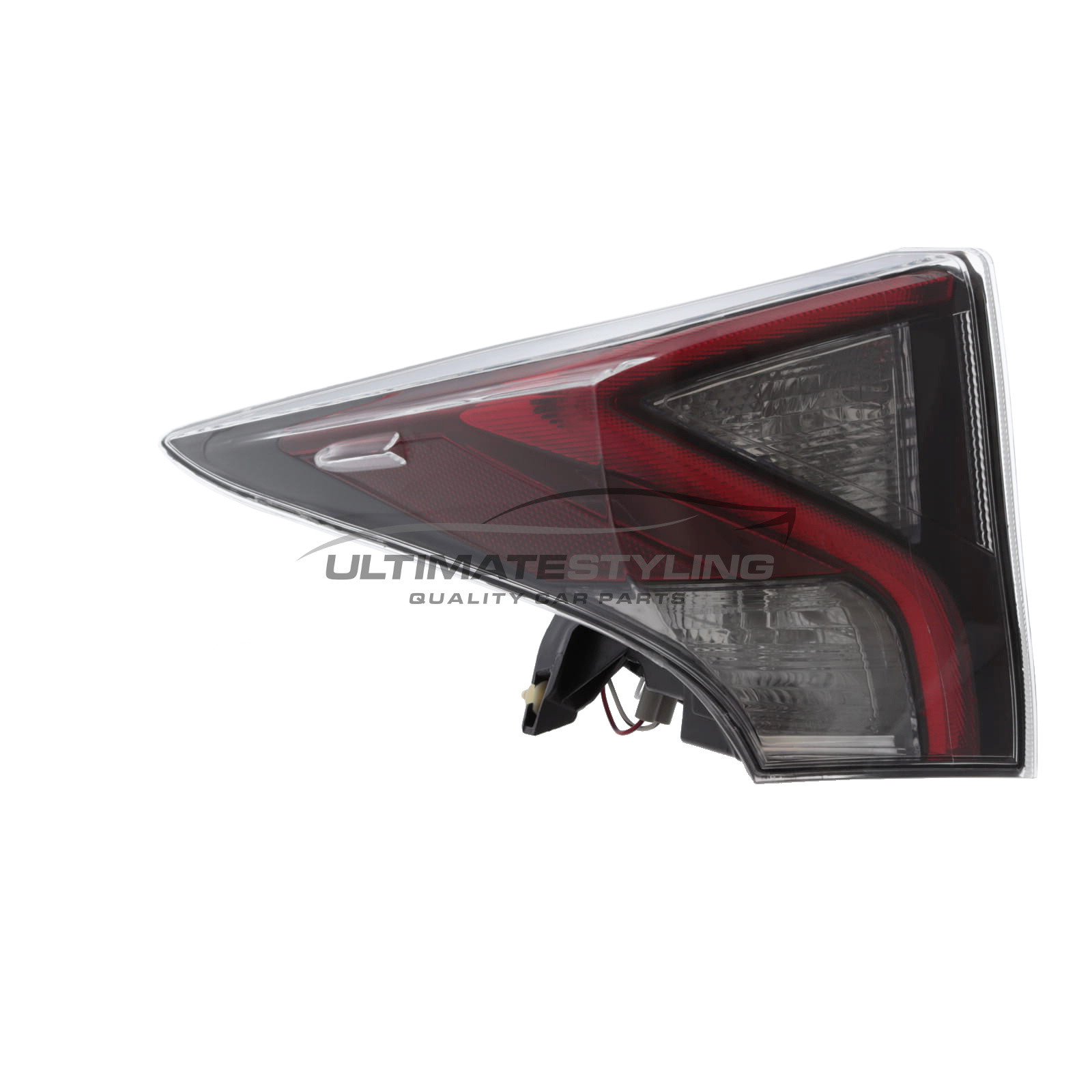 Toyota Prius 2015-2019 - Rear Light / Tail Light - Upper (Wing) - LED Type - Red With Smoked Indicator - Includes LED Bulbs & Holder - Passenger Side Left Hand