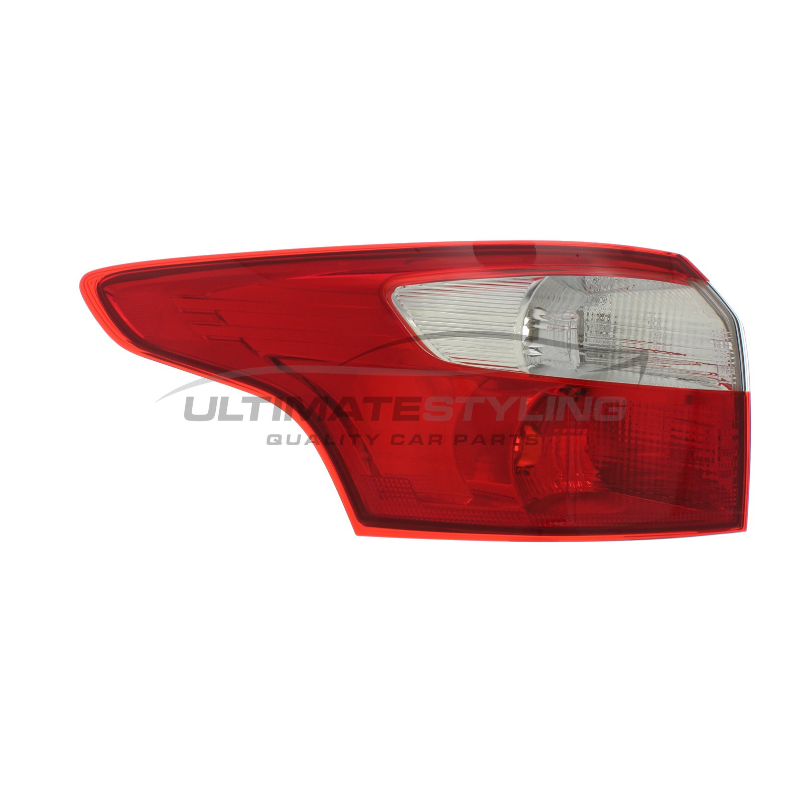 Ford Focus 2011-2015 Non-LED Outer (Wing) Rear Light / Tail Light Excluding Bulb Holder Passenger Side (LH)