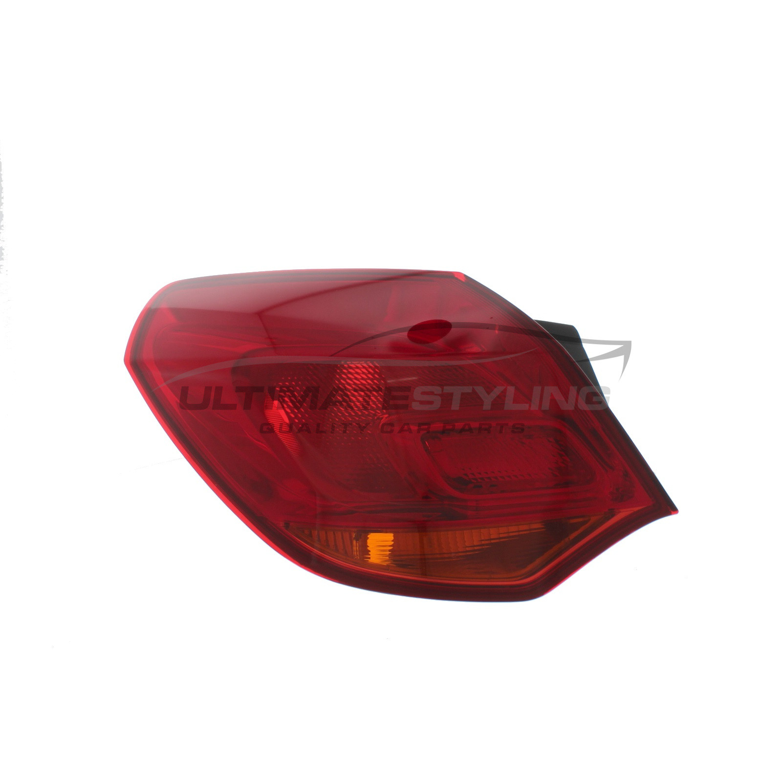 Vauxhall Astra 2009-2016 Non-LED Red Lens With Amber Indicator Outer (Wing) Rear Light / Tail Light Excluding Bulb Holder Passenger Side (LH)
