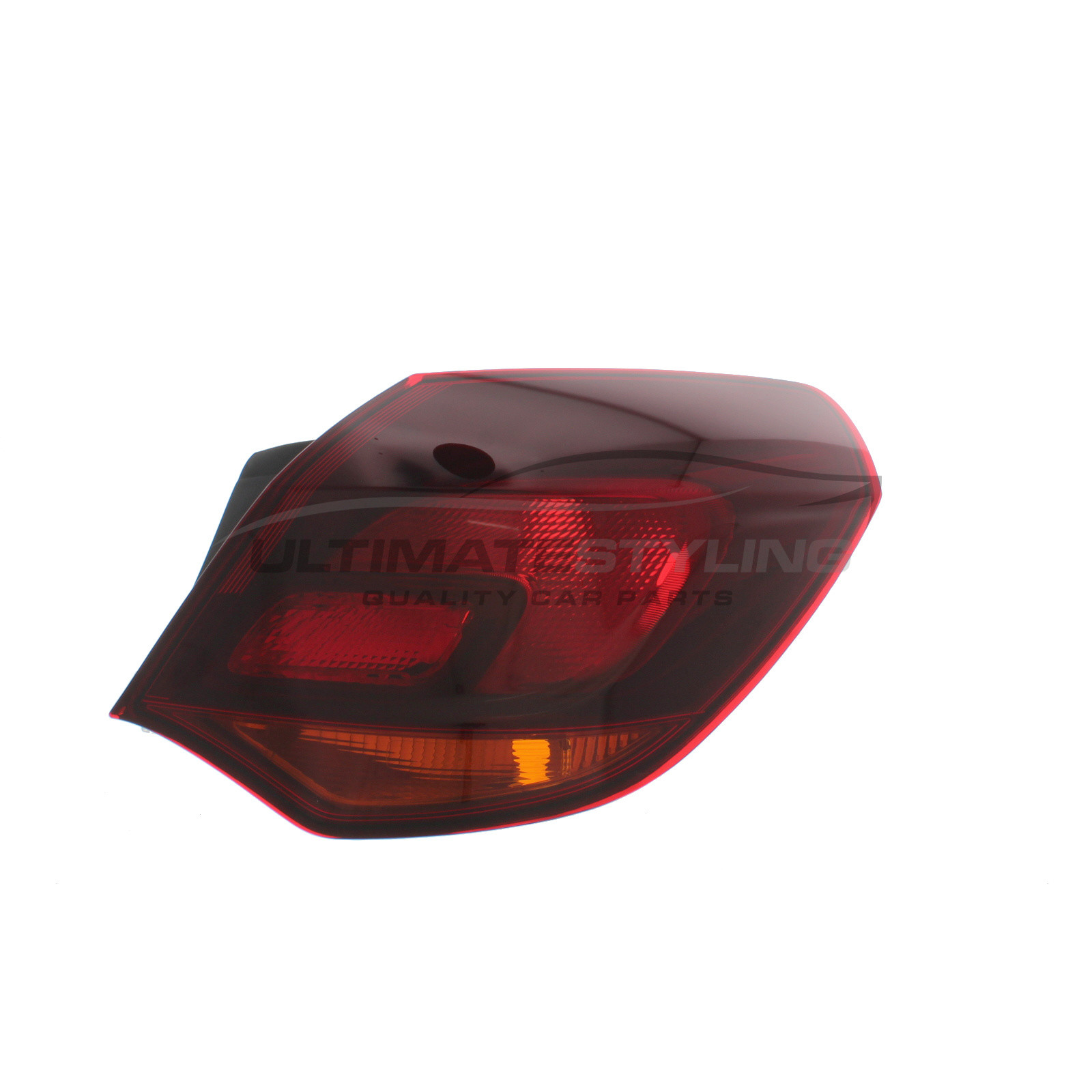 Vauxhall Astra 2009-2016 Non-LED Smoked & Red Lens With Amber Indicator Outer (Wing) Rear Light / Tail Light Excluding Bulb Holder Drivers Side (RH)