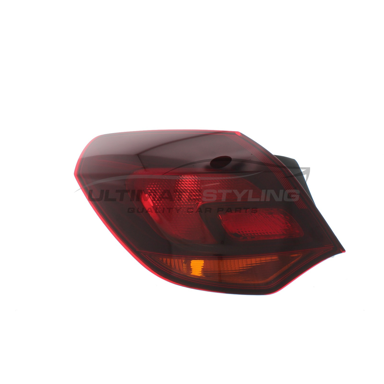 Vauxhall Astra 2009-2016 Non-LED Smoked & Red Lens With Amber Indicator Outer (Wing) Rear Light / Tail Light Excluding Bulb Holder Passenger Side (LH)