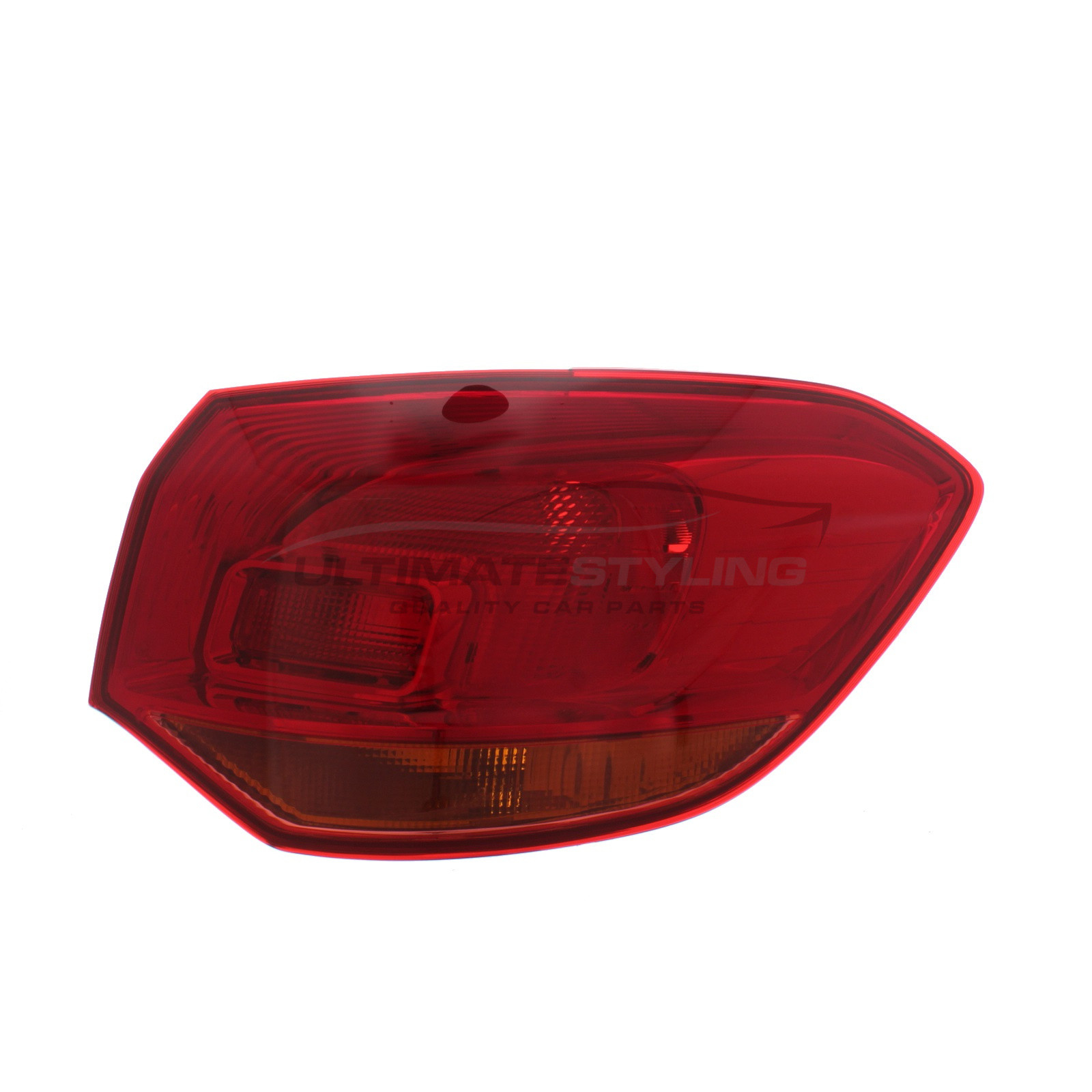 Vauxhall Astra 2010-2016 Non-LED Red Lens With Amber Indicator Outer (Wing) Rear Light / Tail Light Excluding Bulb Holder Drivers Side (RH)