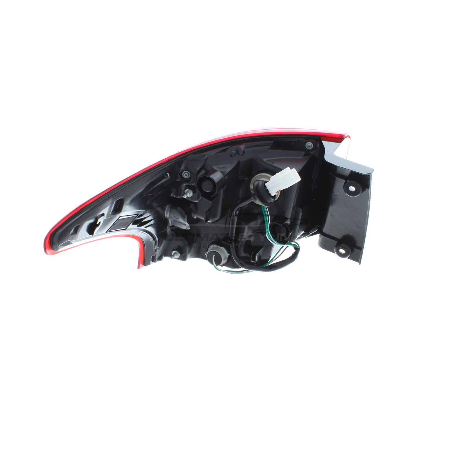 Mitsubishi Outlander 2015-2021 LED Red Lens With Clear Indicator Outer (Wing) Rear Light / Tail Light Including Bulb Holder Drivers Side (RH)