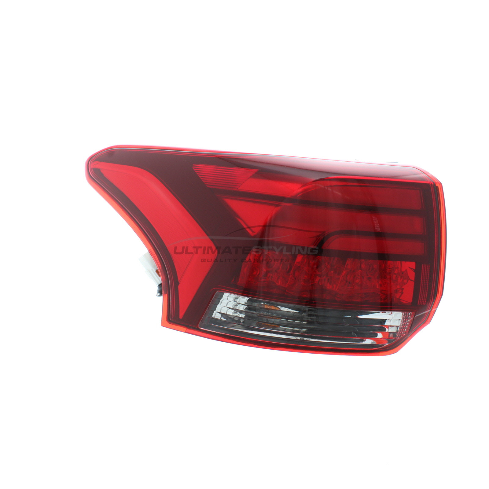 Mitsubishi Outlander 2015-2021 LED Red Lens With Clear Indicator Outer (Wing) Rear Light / Tail Light Including Bulb Holder Passenger Side (LH)