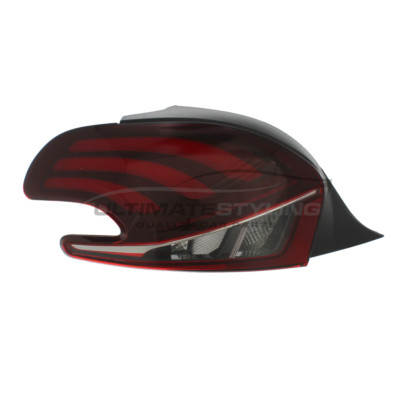 Peugeot 208 2015-2019 LED Dark Red & Clear Lens Rear Light / Tail Light Excluding Bulb Holder Passenger Side (LH)