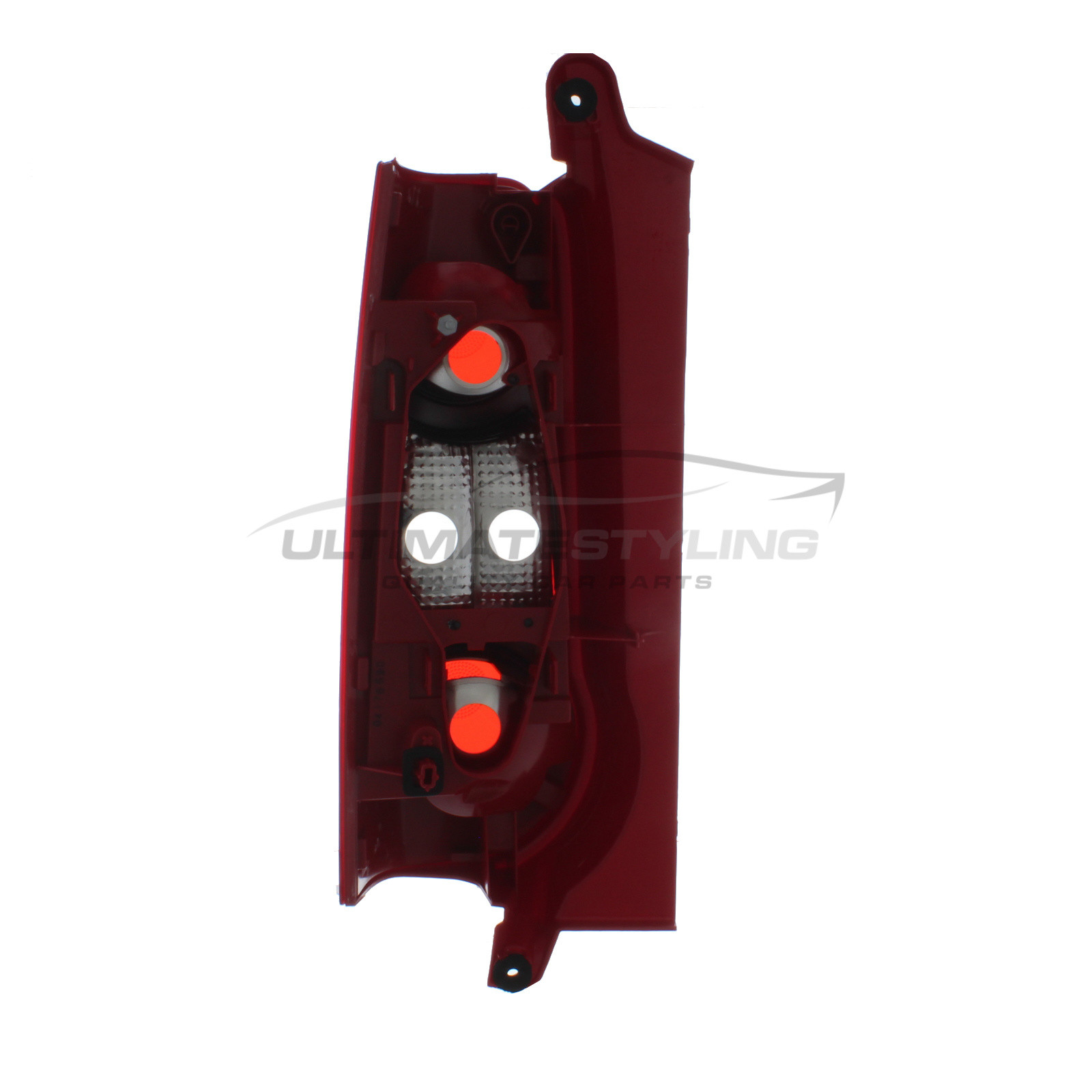Citroen Berlingo 2008-2012 / Peugeot Partner 2008-2012 Non-LED Red Surround Rear Light / Tail Light Excluding Bulb Holder Drivers Side (RH)