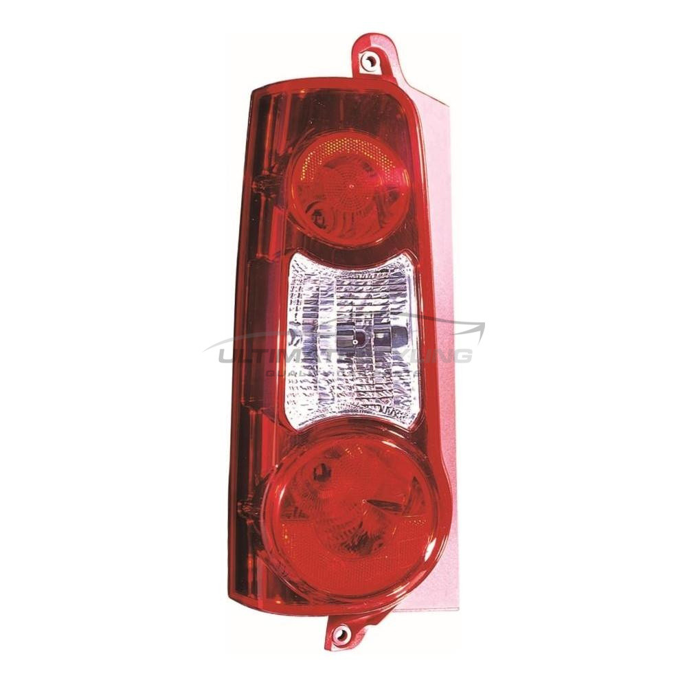 Citroen Berlingo 2008-2012 / Peugeot Partner 2008-2012 Non-LED Red Surround Rear Light / Tail Light Excluding Bulb Holder Passenger Side (LH)