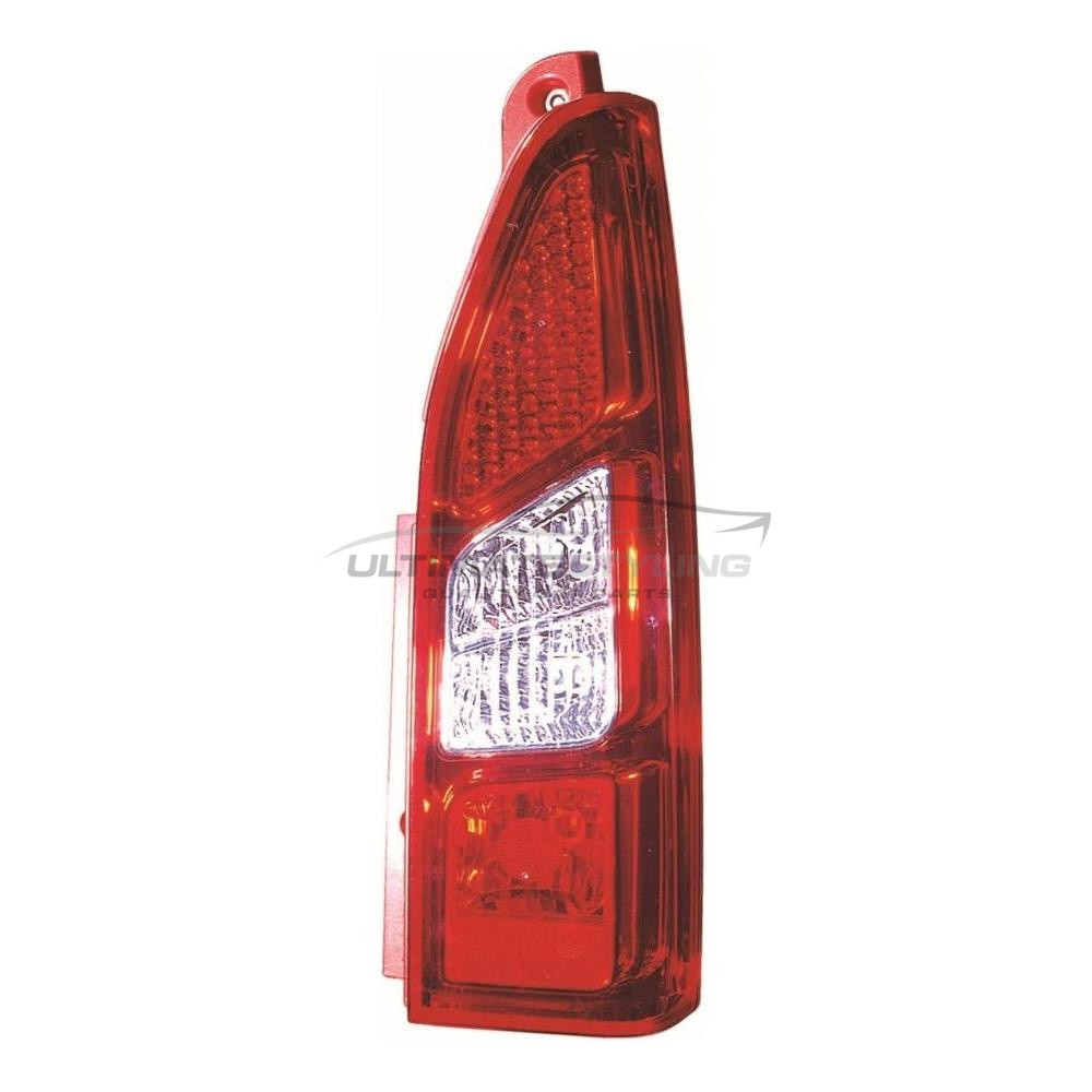 Citroen Berlingo 2008-2012 / Peugeot Partner 2008-2012 Non-LED Red Surround Rear Light / Tail Light Excluding Bulb Holder Drivers Side (RH)