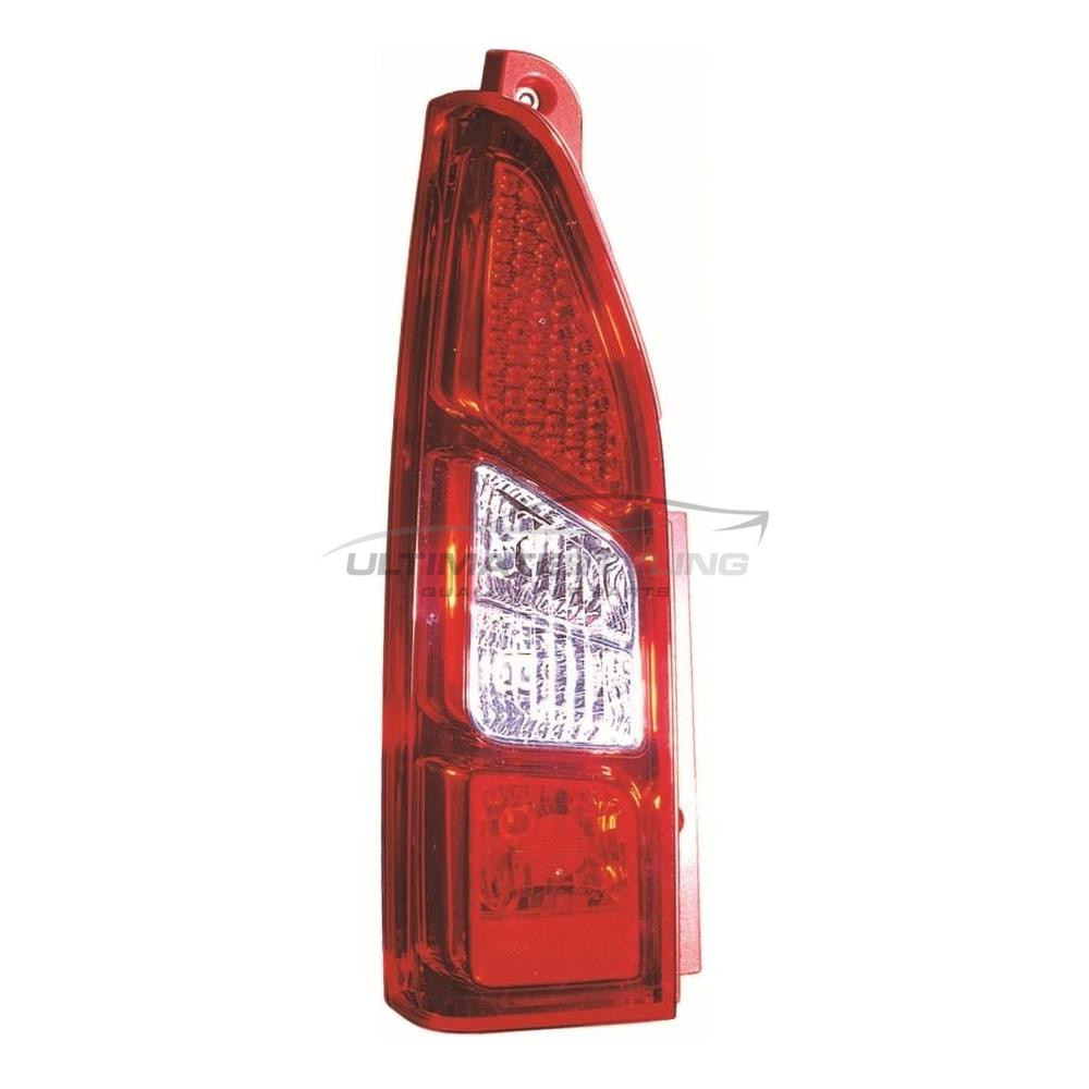 Citroen Berlingo 2008-2012 / Peugeot Partner 2008-2012 Non-LED Red Surround Rear Light / Tail Light Excluding Bulb Holder Passenger Side (LH)