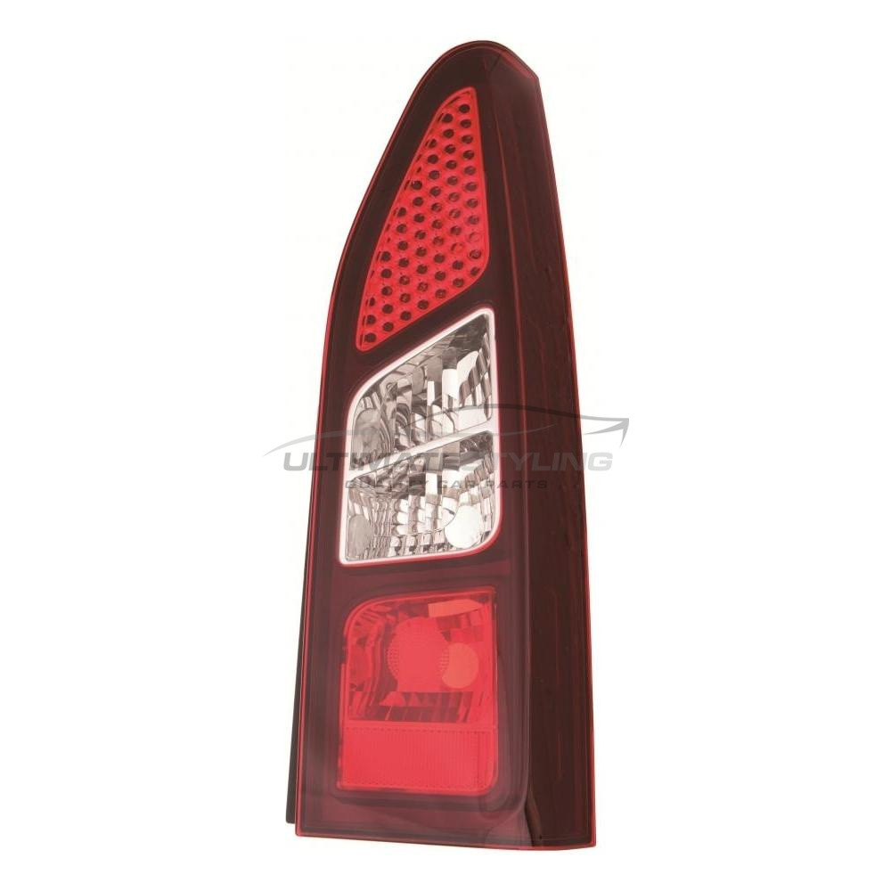 Citroen Berlingo 2012-2019 / Peugeot Partner 2012-2019 Non-LED Dark Red Surround Rear Light / Tail Light Excluding Bulb Holder Drivers Side (RH)