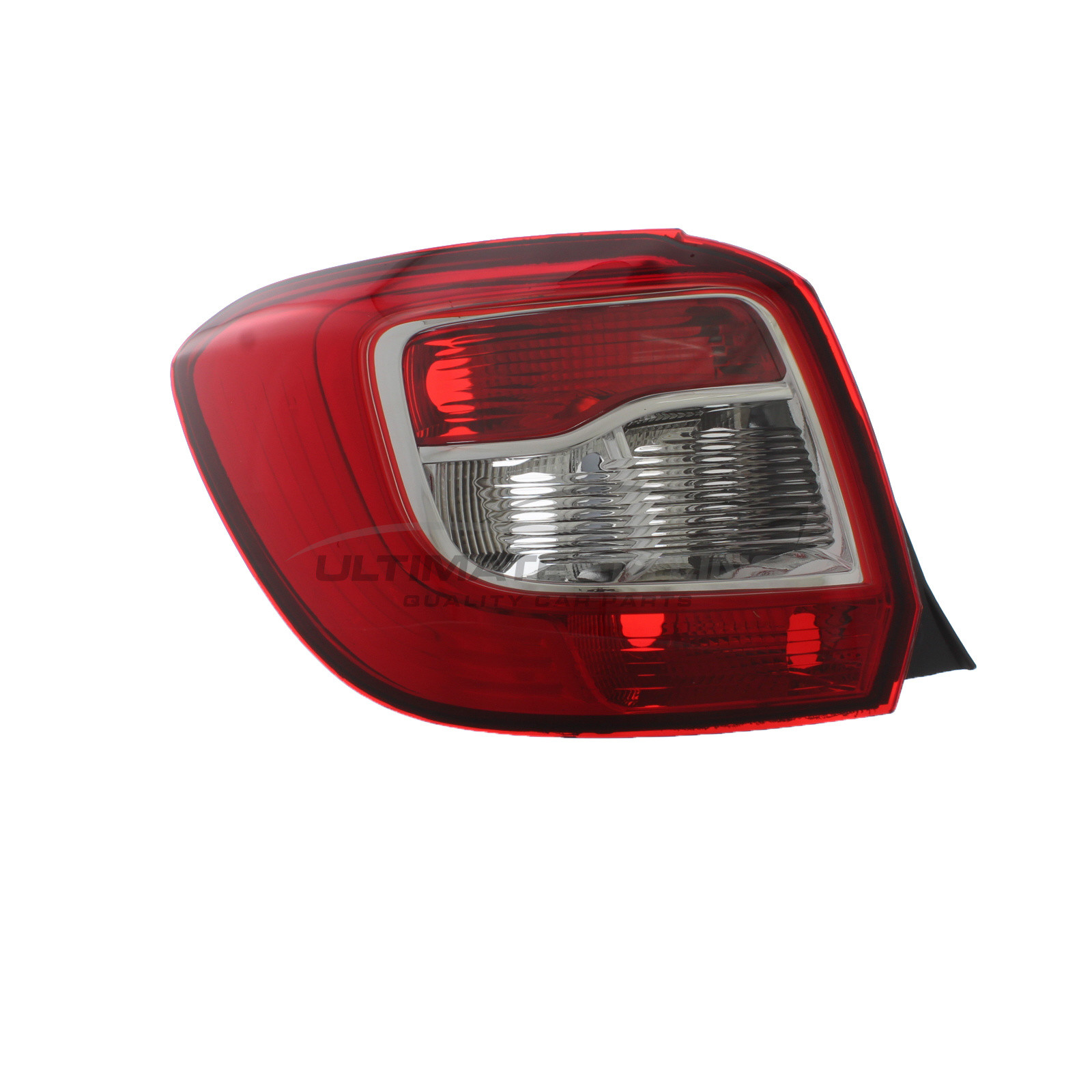 Dacia Sandero 2012-2017 Non-LED Red Lens With Clear Indicator Rear Light / Tail Light Excluding Bulb Holder Passenger Side (LH)