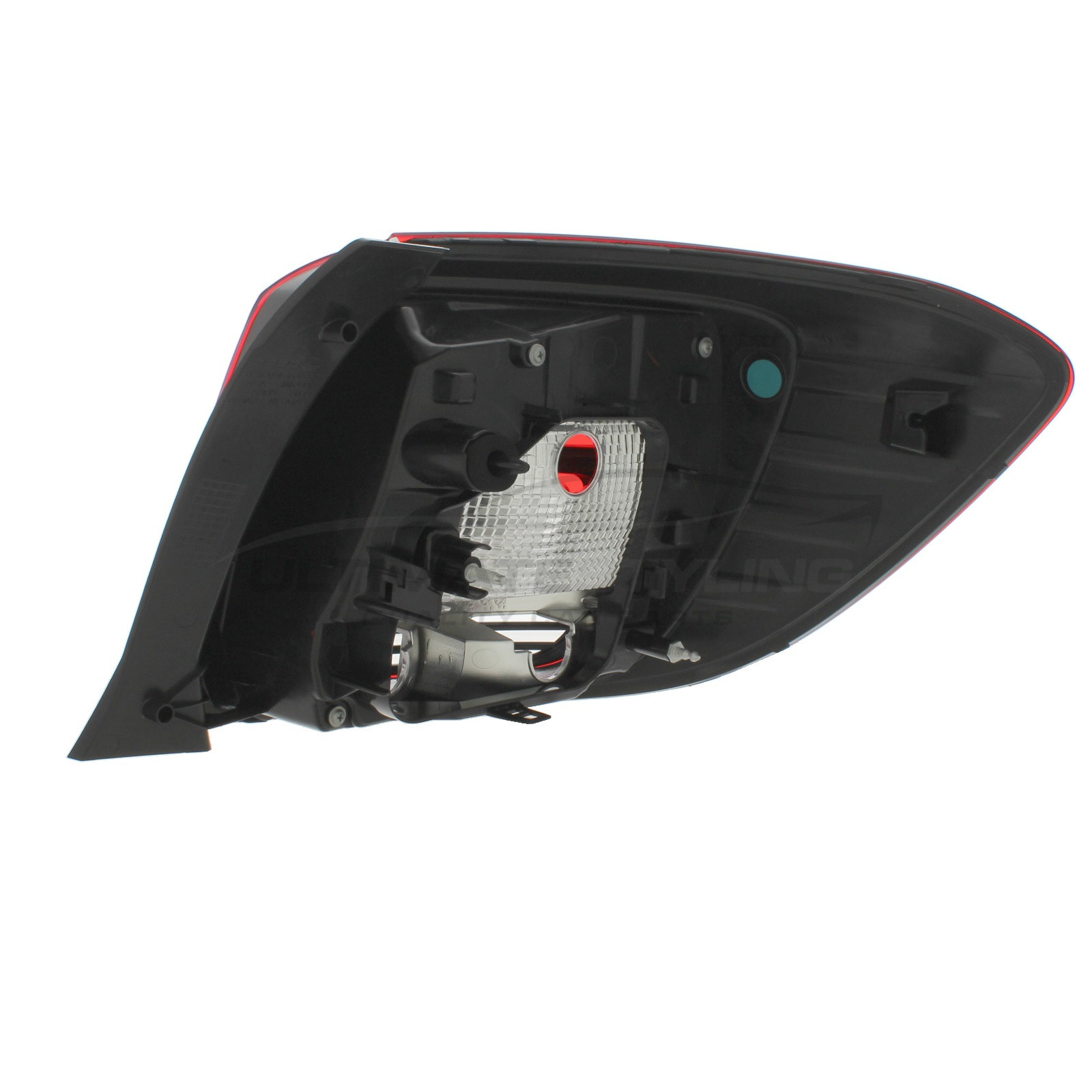 Dacia Sandero 2016-2022 Non-LED Dark Red Surround With Clear Indicator Rear Light / Tail Light Excluding Bulb Holder Passenger Side (LH)