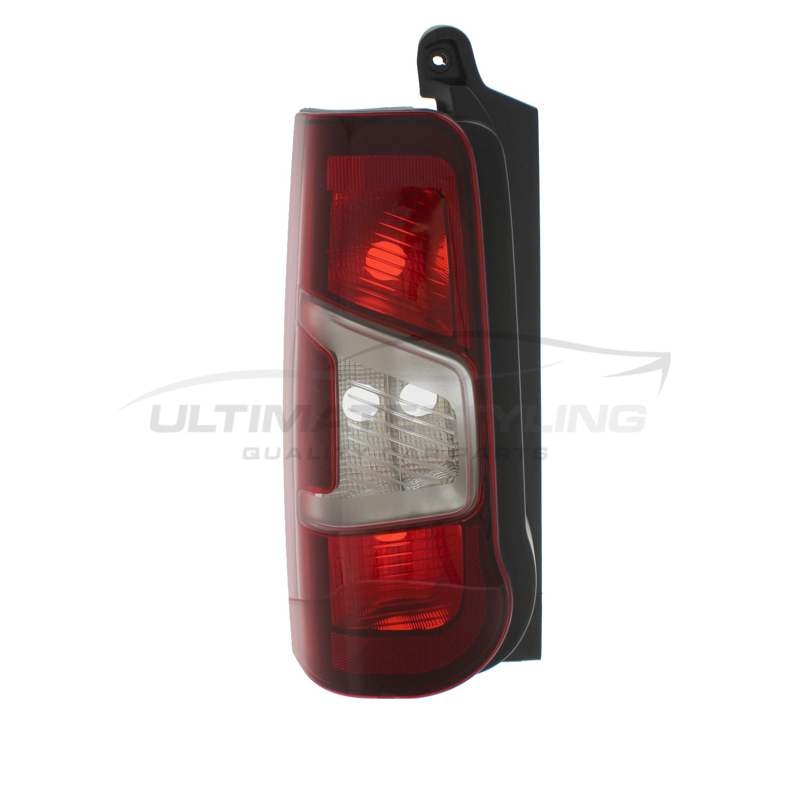 Citroen Berlingo 2018-> / Peugeot Partner 2018-> / Toyota Proace City 2020-> / Vauxhall Combo 2018-> Non-LED Red Lens With Clear Indicator Rear Light / Tail Light Excluding Bulb Holder Passenger Side (LH)