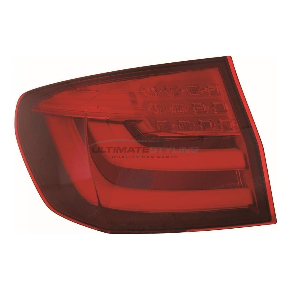 BMW 5 Series 2010-2015 LED Red Lens Outer (Wing) Rear Light / Tail Light Including Bulb Holder Passenger Side (LH)