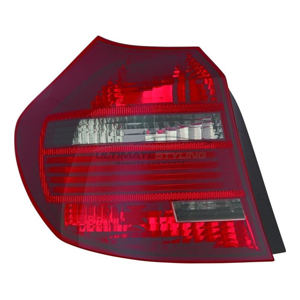 BMW 1 Series 2007-2012 - Rear Light / Tail Lamp - LED - Dark Red Lens With Smoked Indicator - Passenger Side Left Hand