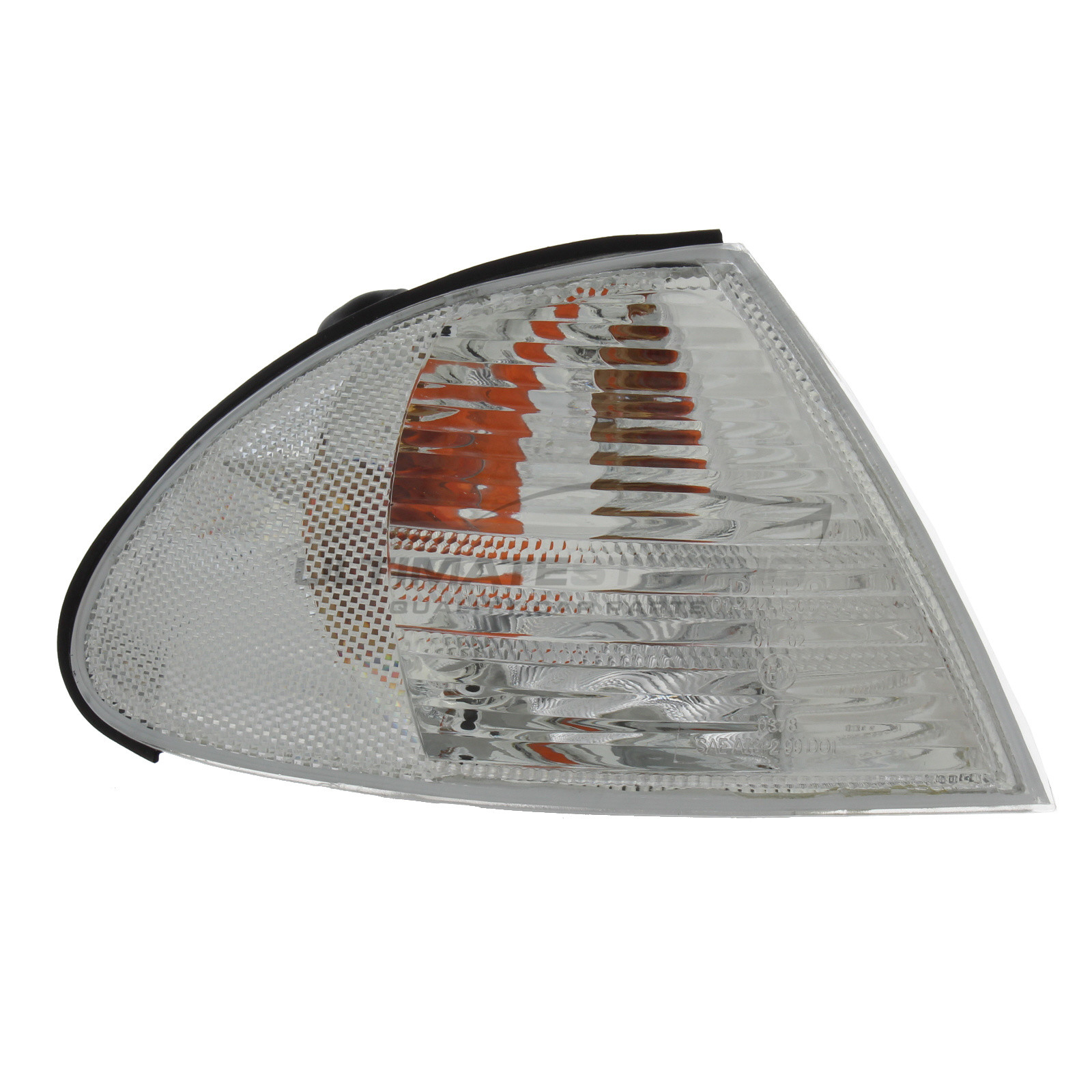 BMW 3 Series 1998-2001 Clear Front Indicator Clip In Type Includes Bulb Holder - Drivers Side (RH)